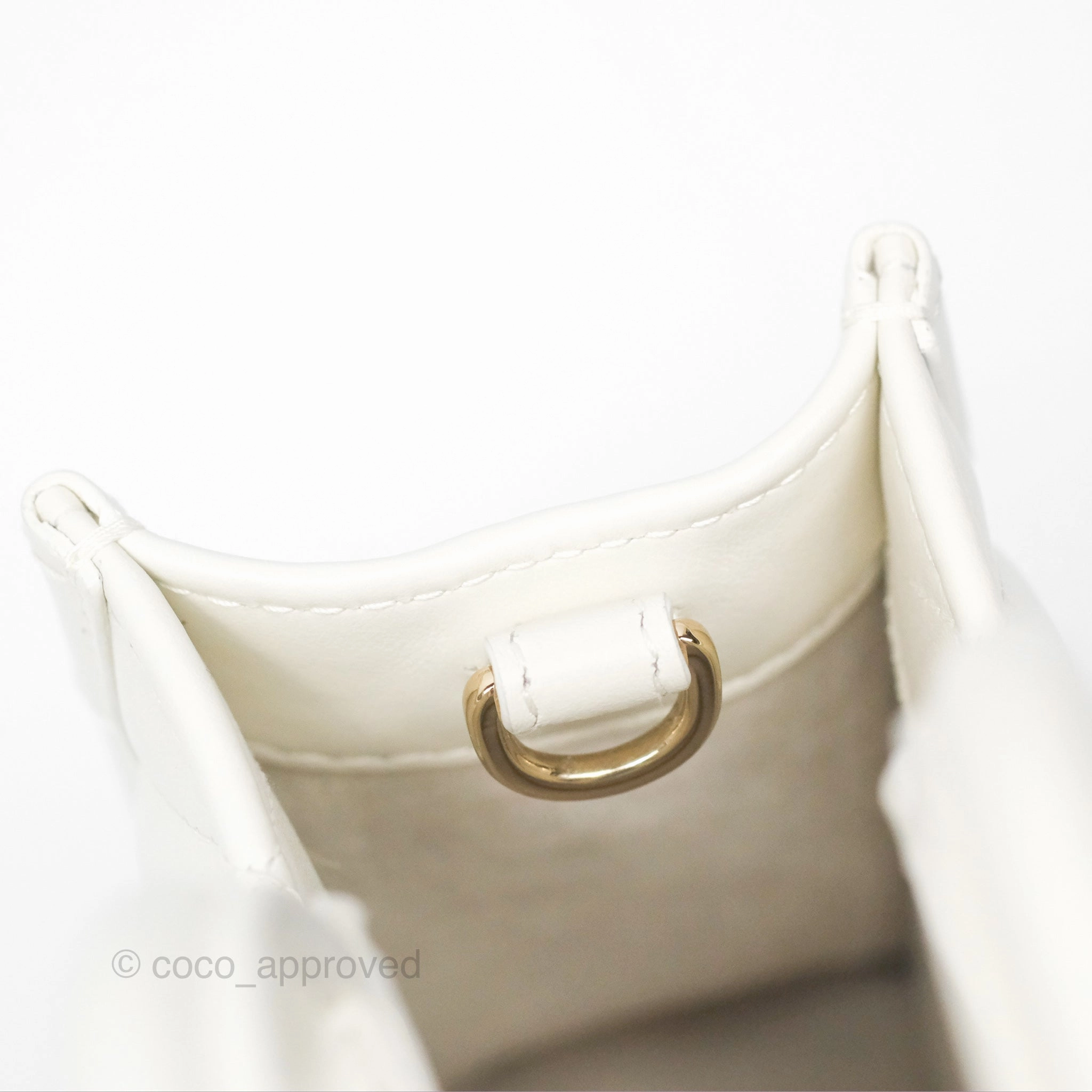 Christian Dior Mini Dior Book Tote Latte Macrocannage Calfskin Gold Hardware