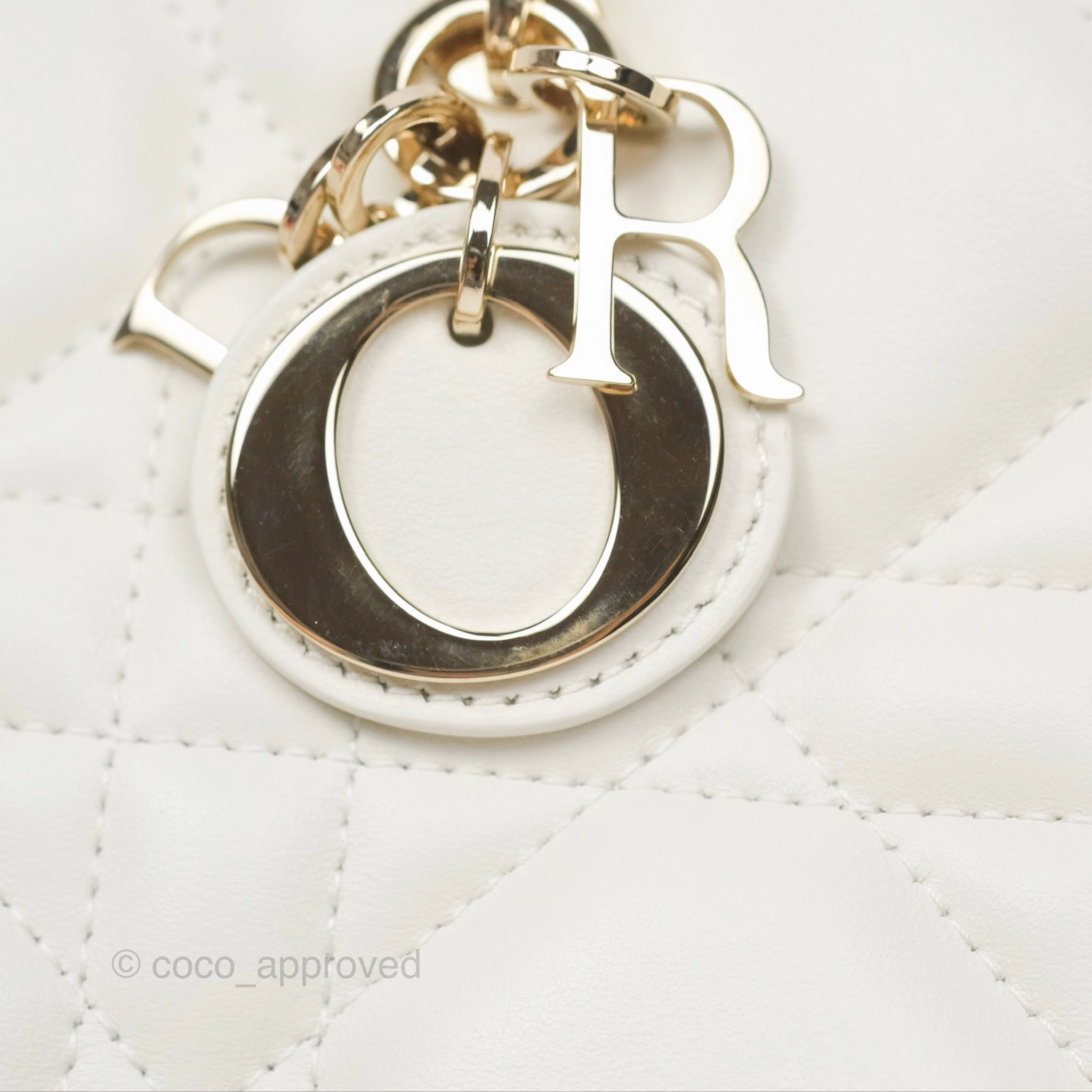 Christian Dior Mini Dior Book Tote Latte Macrocannage Calfskin Gold Hardware