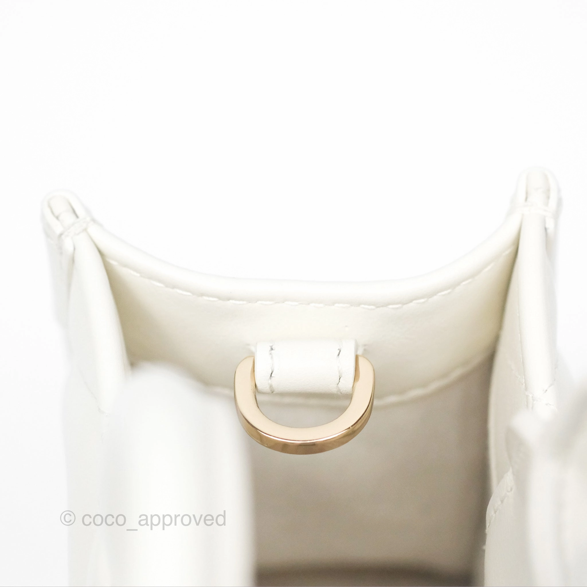 Christian Dior Mini Dior Book Tote Latte Macrocannage Calfskin Gold Hardware