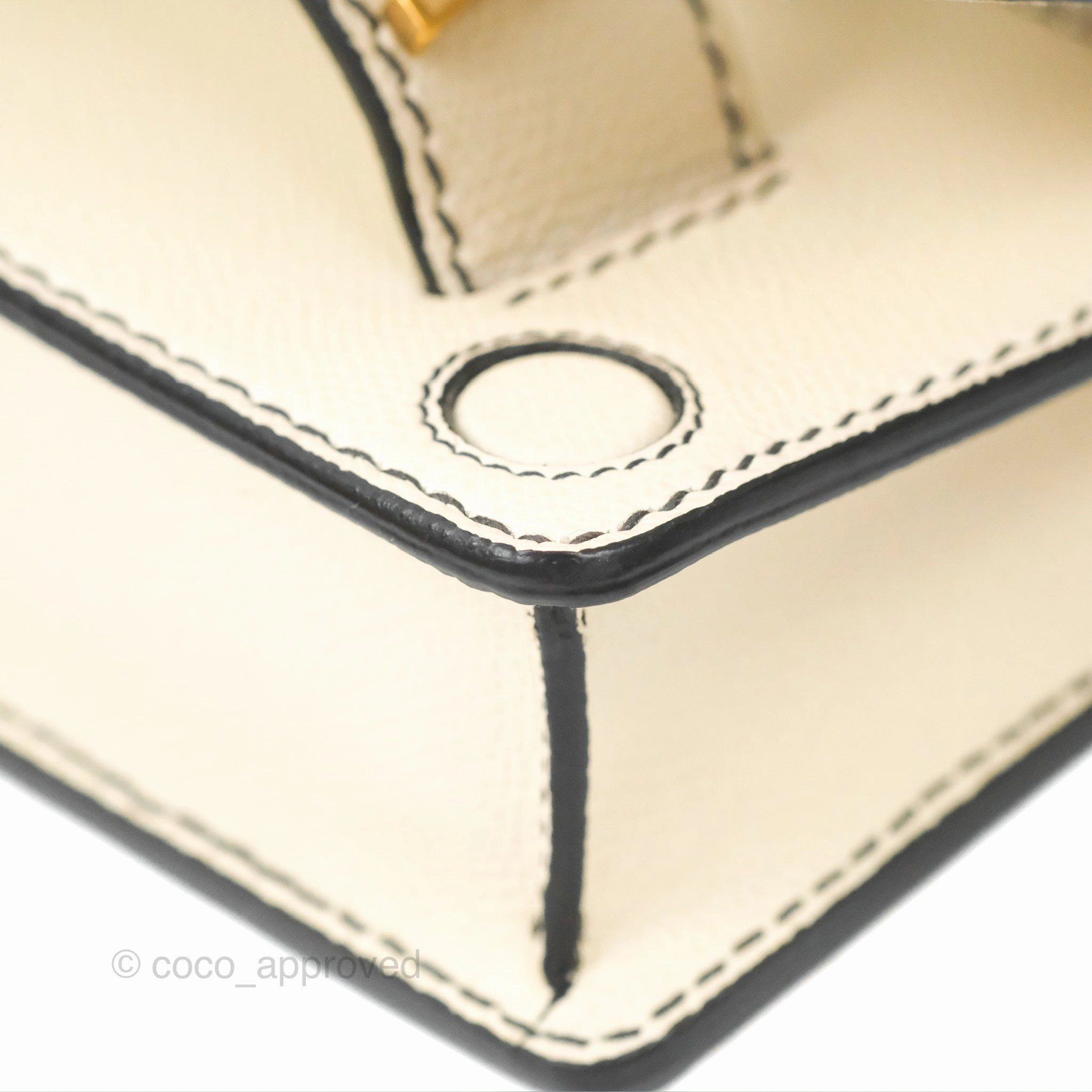 Christian Dior Mini J'Adior Chain Flap Bag White Grained Calfskin