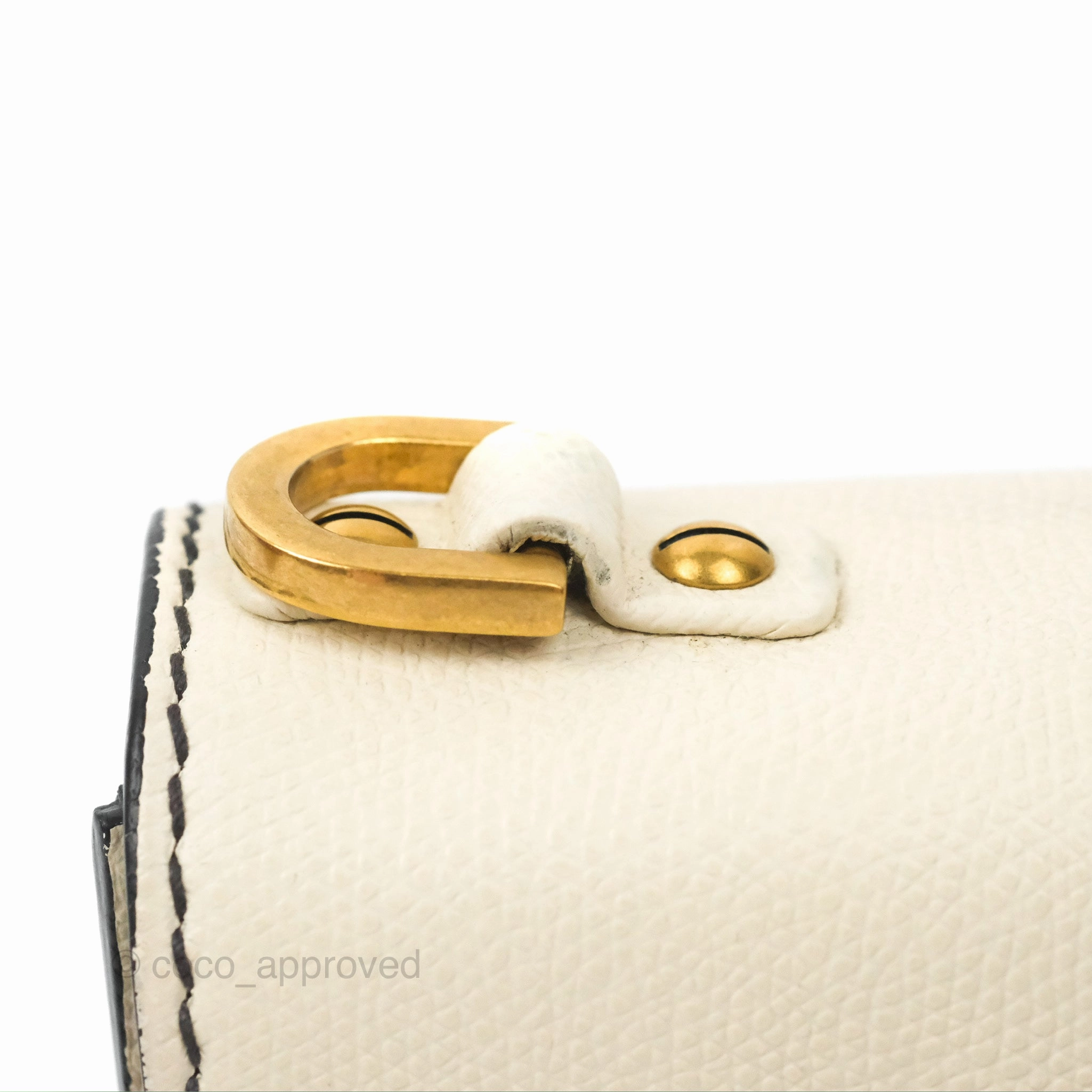 Christian Dior Mini J'Adior Chain Flap Bag White Grained Calfskin