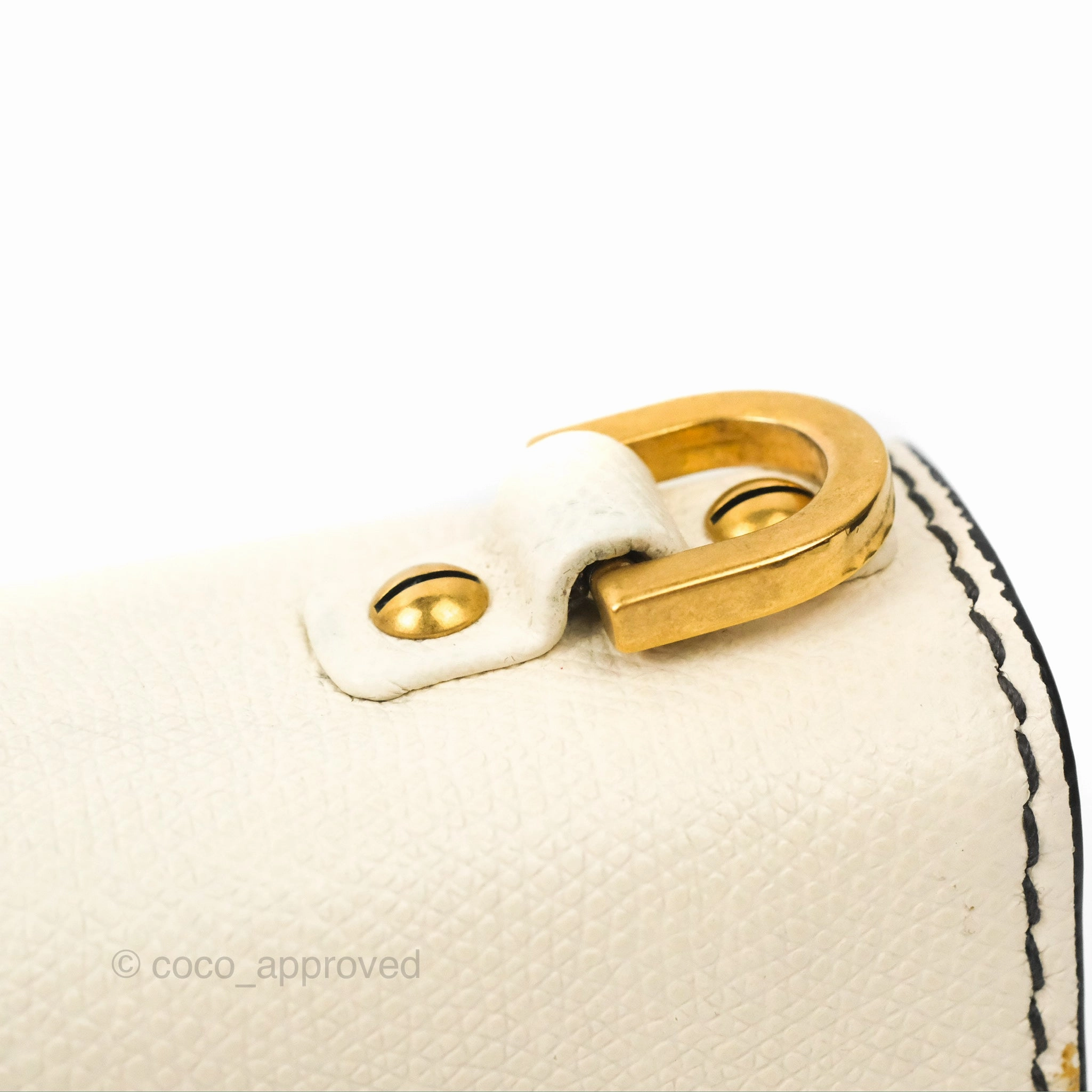 Christian Dior Mini J'Adior Chain Flap Bag White Grained Calfskin