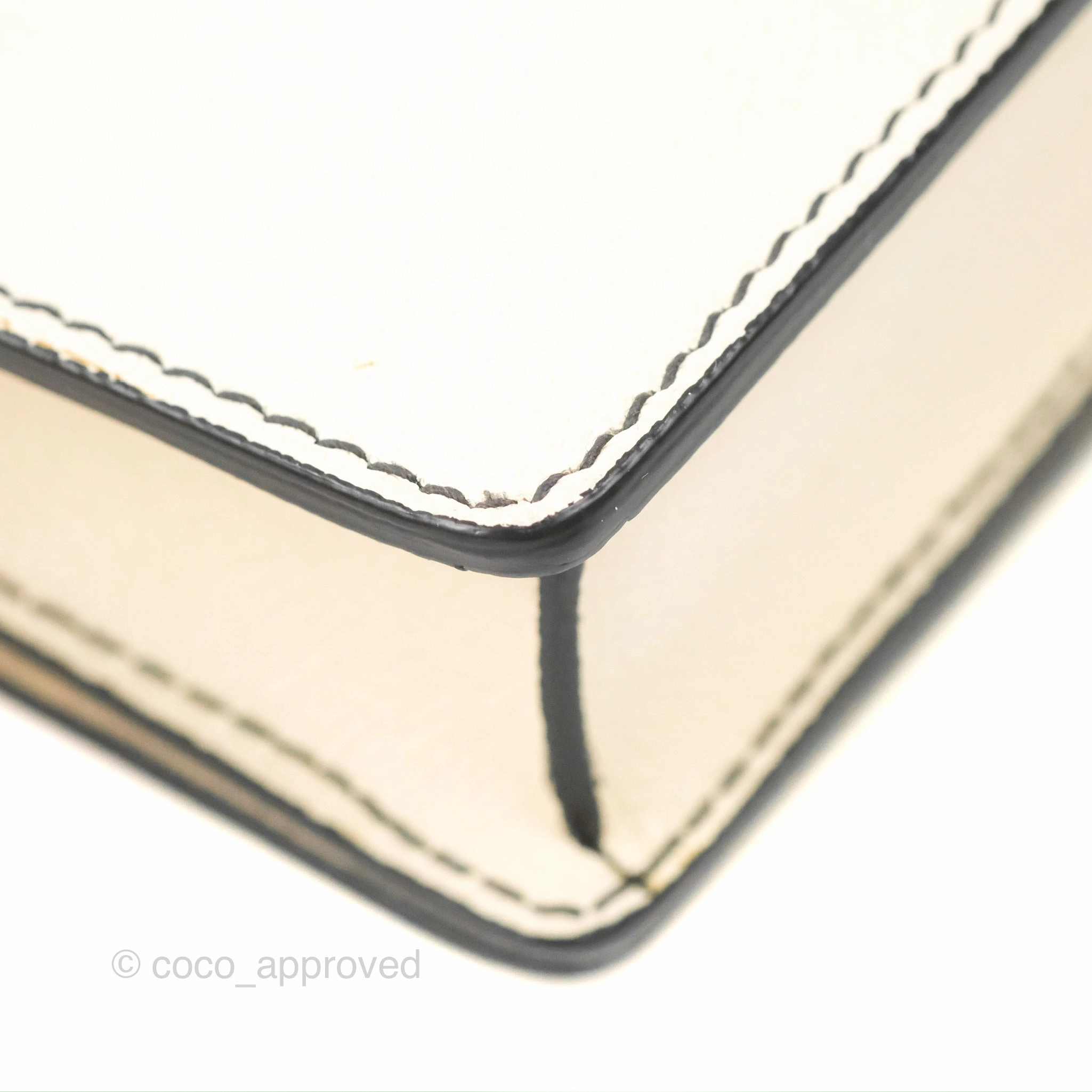 Christian Dior Mini J'Adior Chain Flap Bag White Grained Calfskin