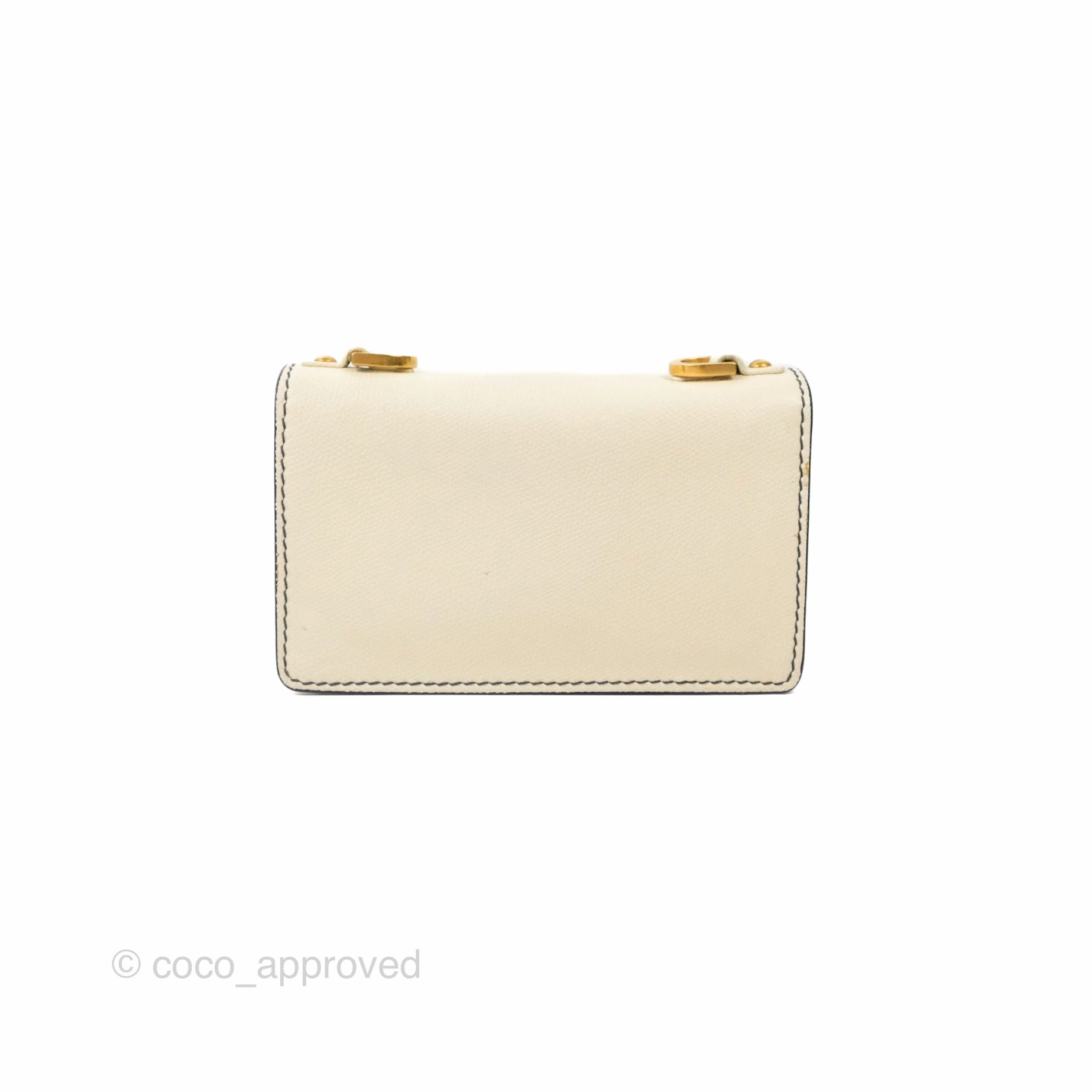 Christian Dior Mini J'Adior Chain Flap Bag White Grained Calfskin