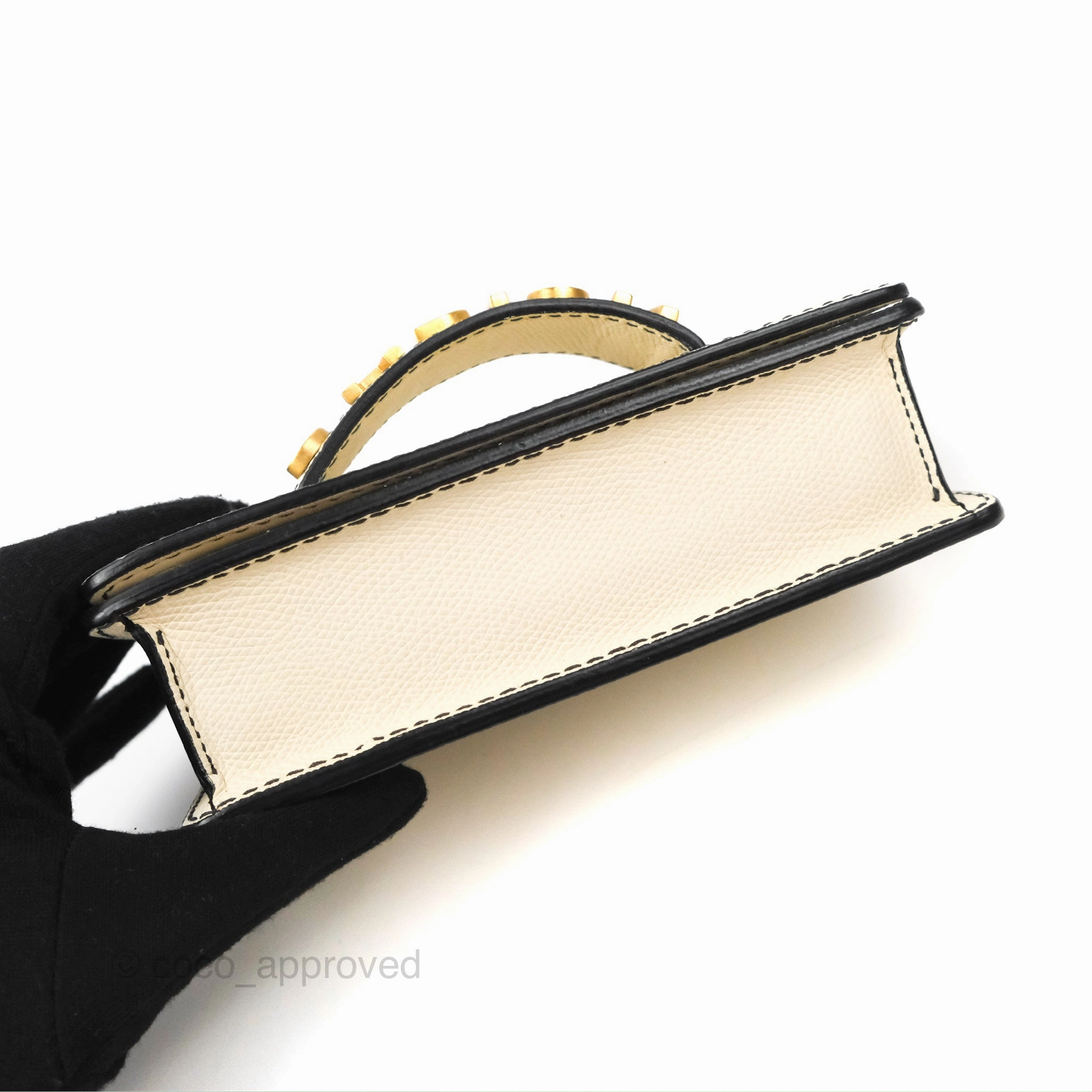 Christian Dior Mini J'Adior Chain Flap Bag White Grained Calfskin