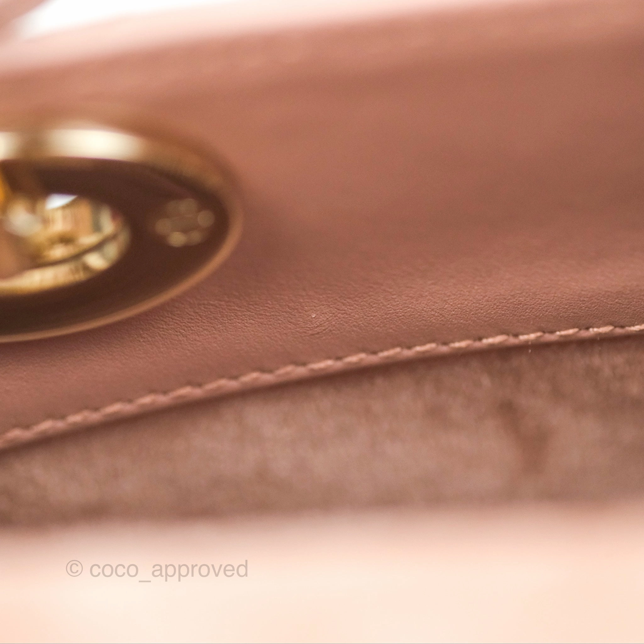 Christian Dior Mini Lady Dior Blush Cannage Lambskin Gold Hardware