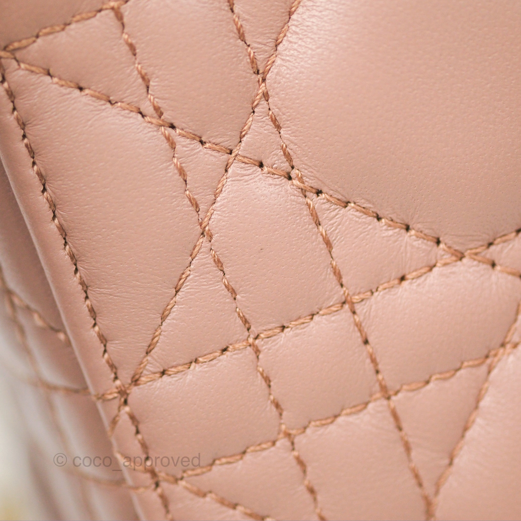 Christian Dior Mini Lady Dior Blush Cannage Lambskin Gold Hardware