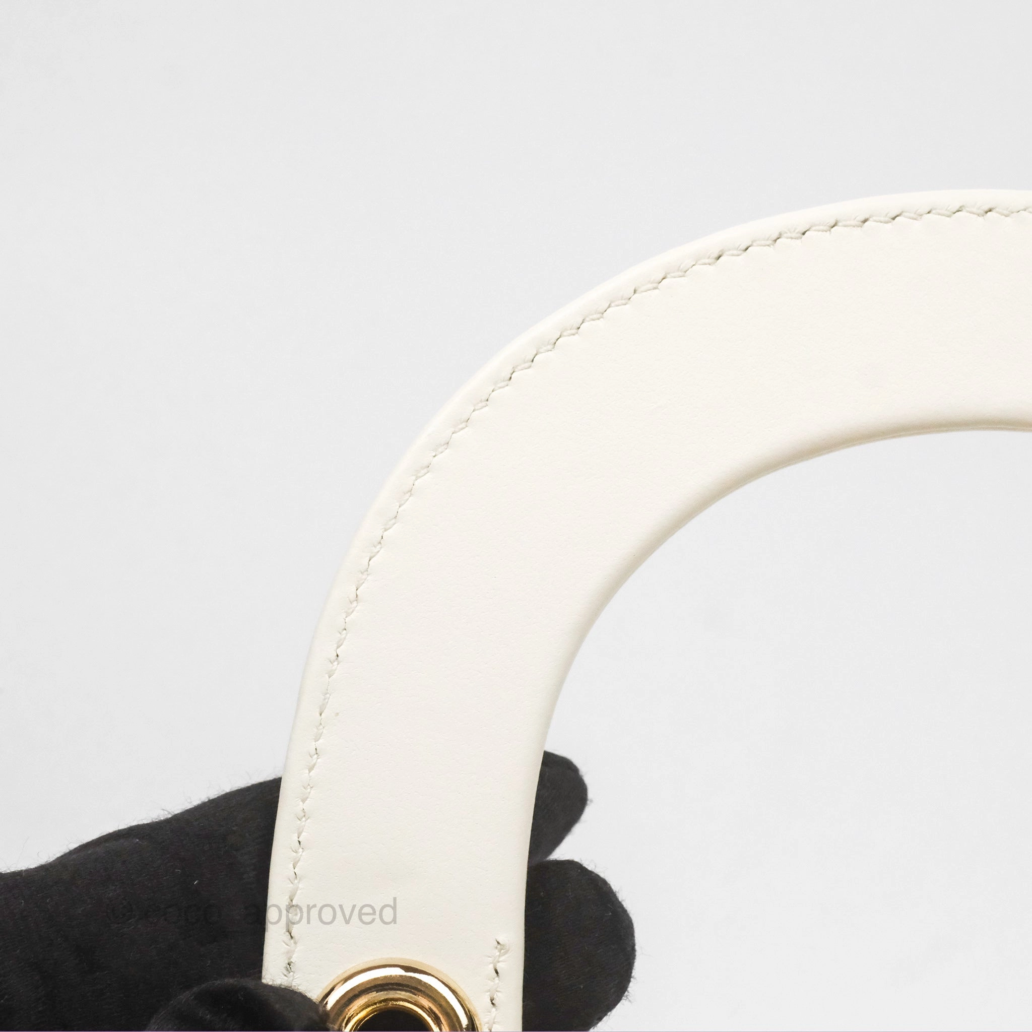 Christian Dior Mini Lady Dior Latte Cannage Lambskin Gold Hardware