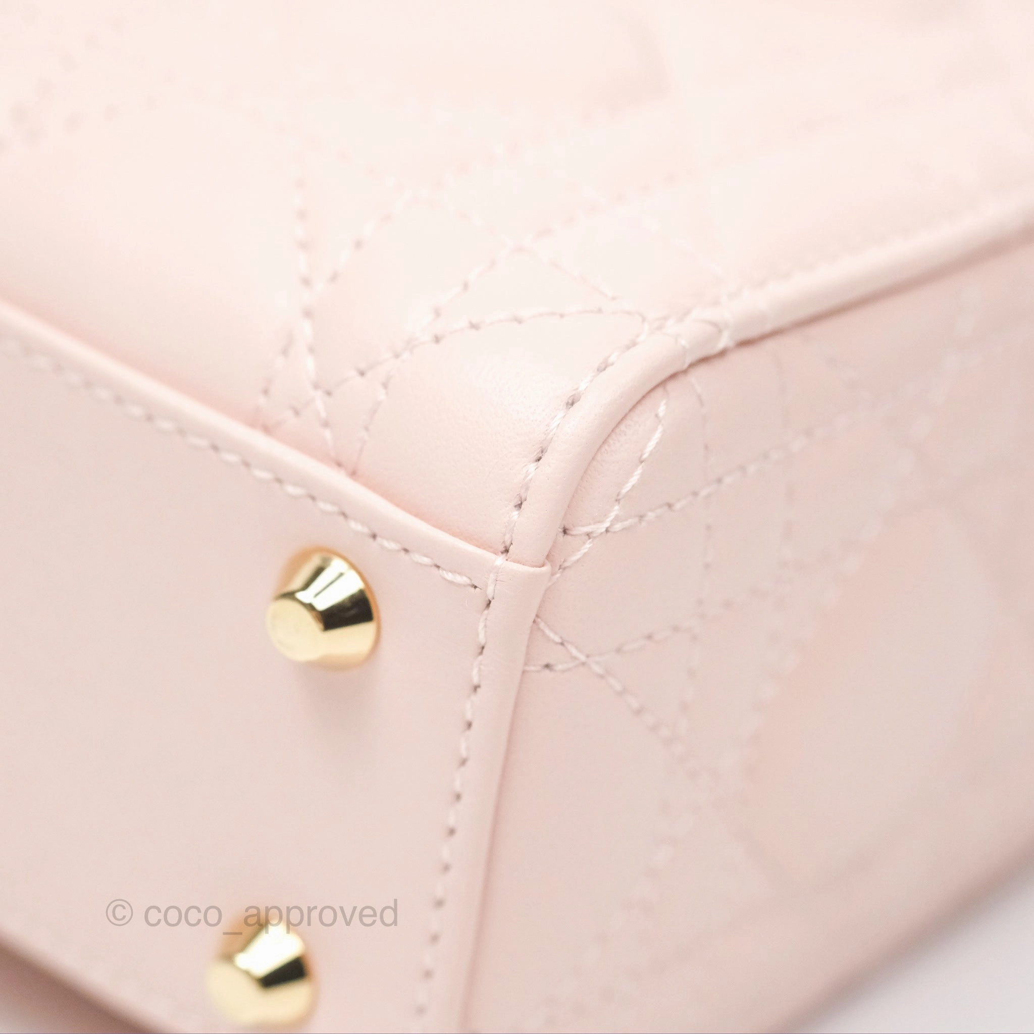 Christian Dior Mini Lady Dior Pink Lambskin Gold Hardware