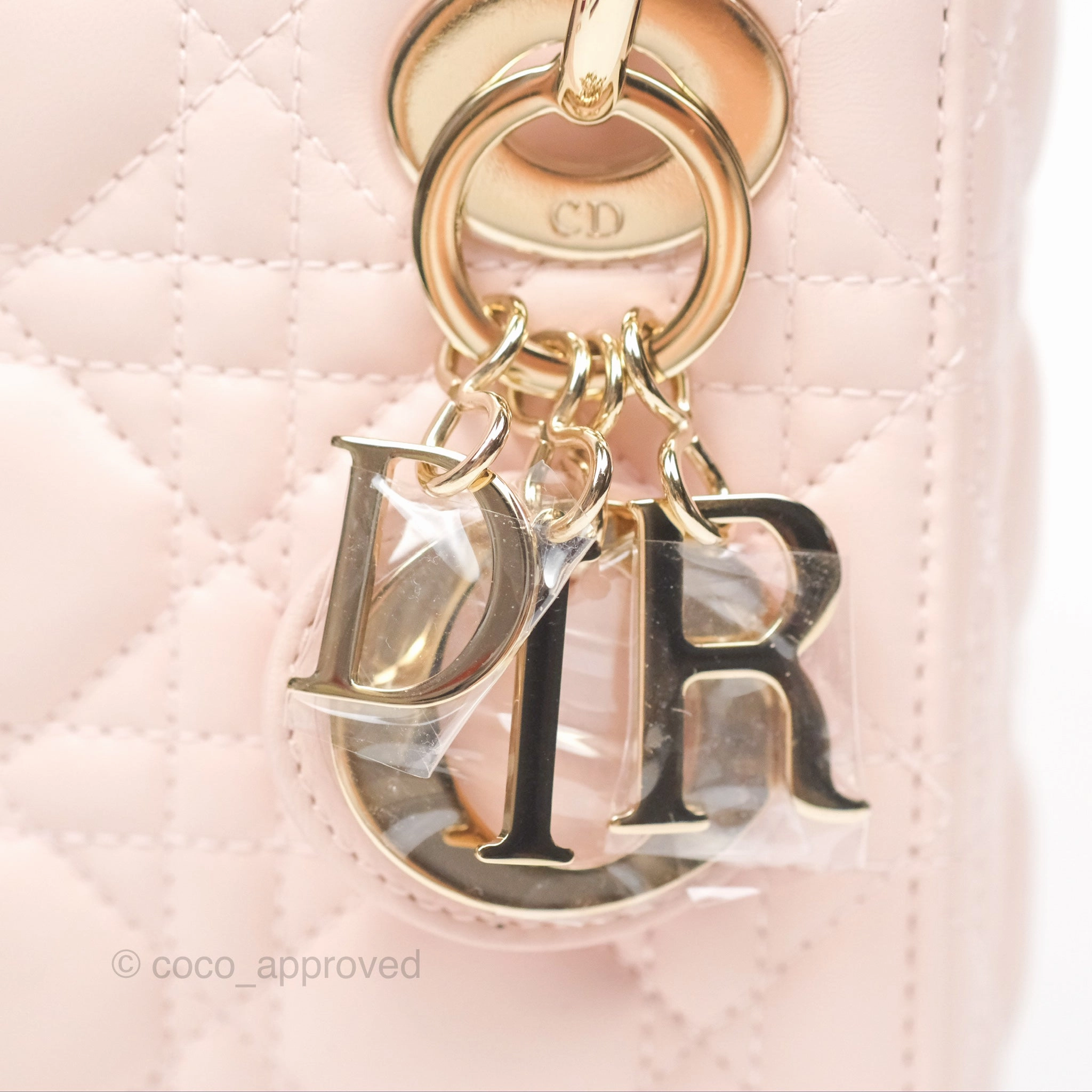 Christian Dior Mini Lady Dior Pink Lambskin Gold Hardware