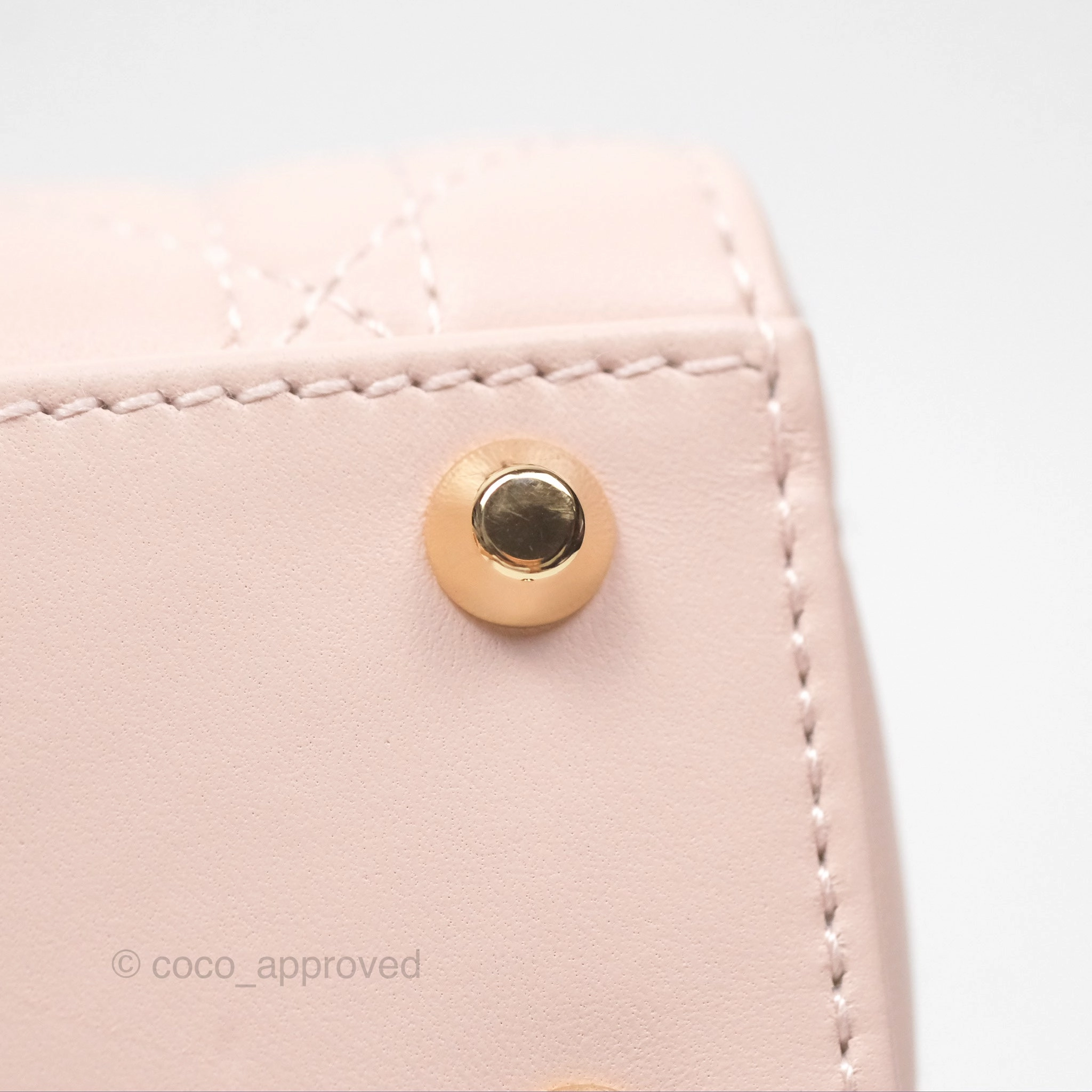 Christian Dior Mini Lady Dior Pink Lambskin Gold Hardware