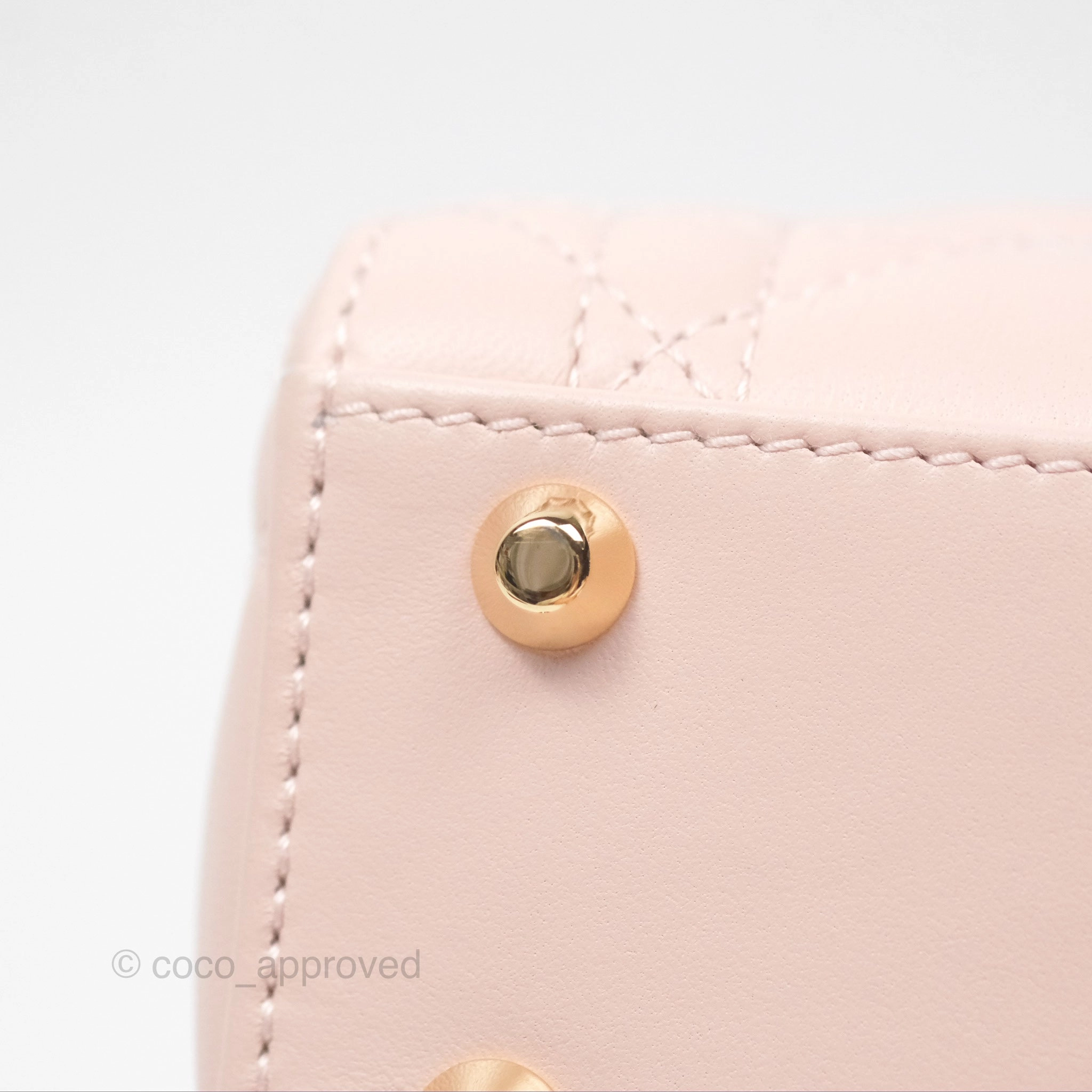 Christian Dior Mini Lady Dior Pink Lambskin Gold Hardware