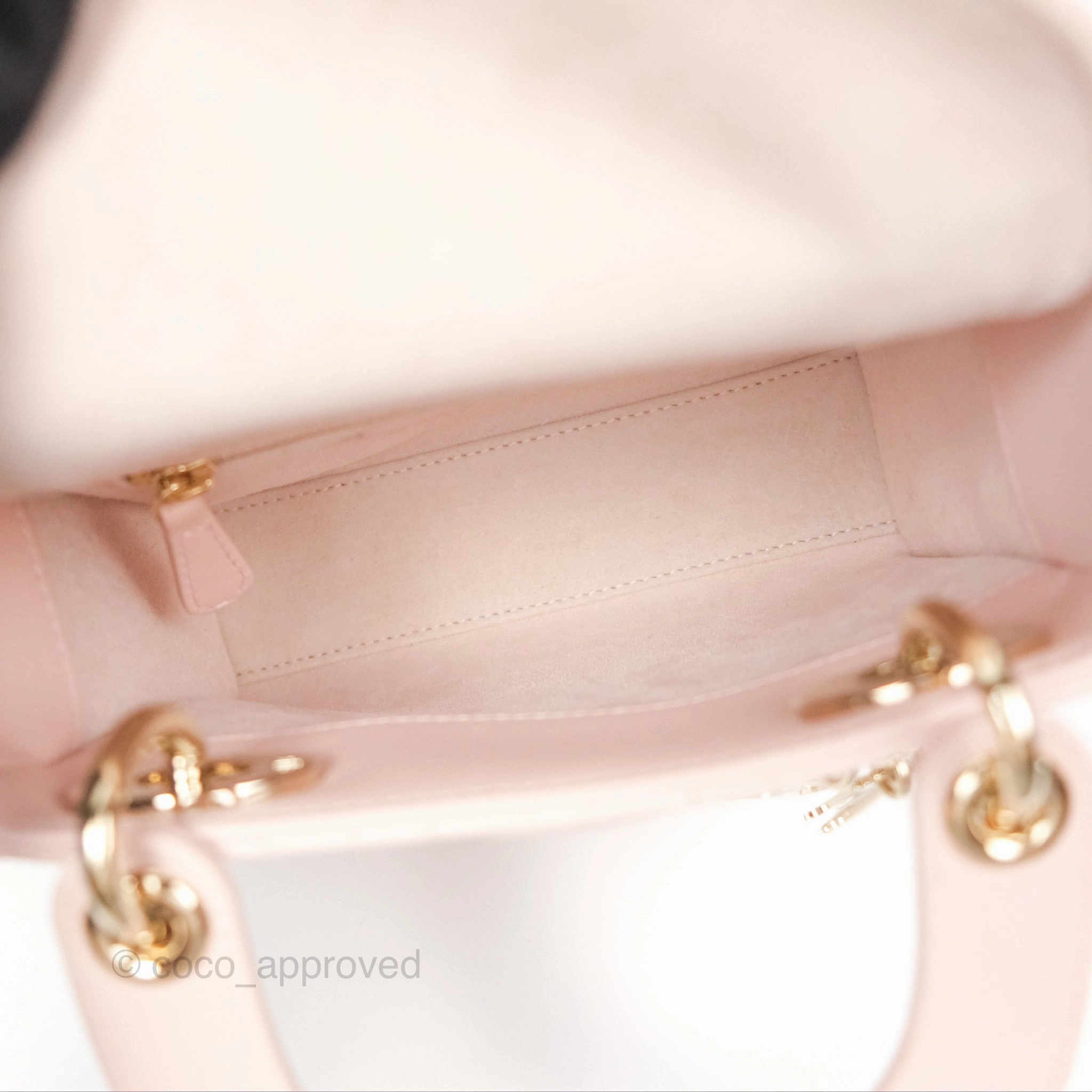 Christian Dior Mini Lady Dior Pink Lambskin Gold Hardware