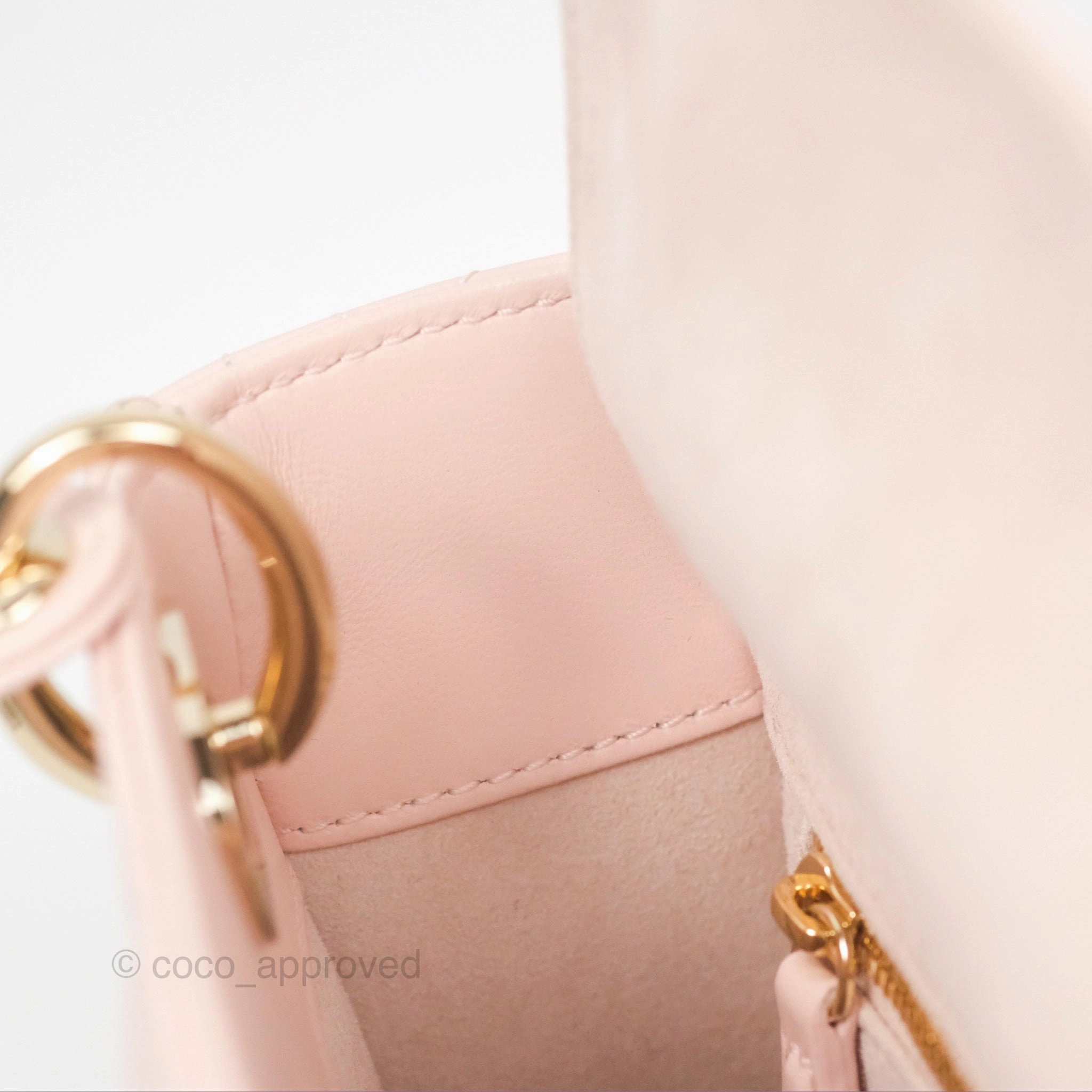 Christian Dior Mini Lady Dior Pink Lambskin Gold Hardware