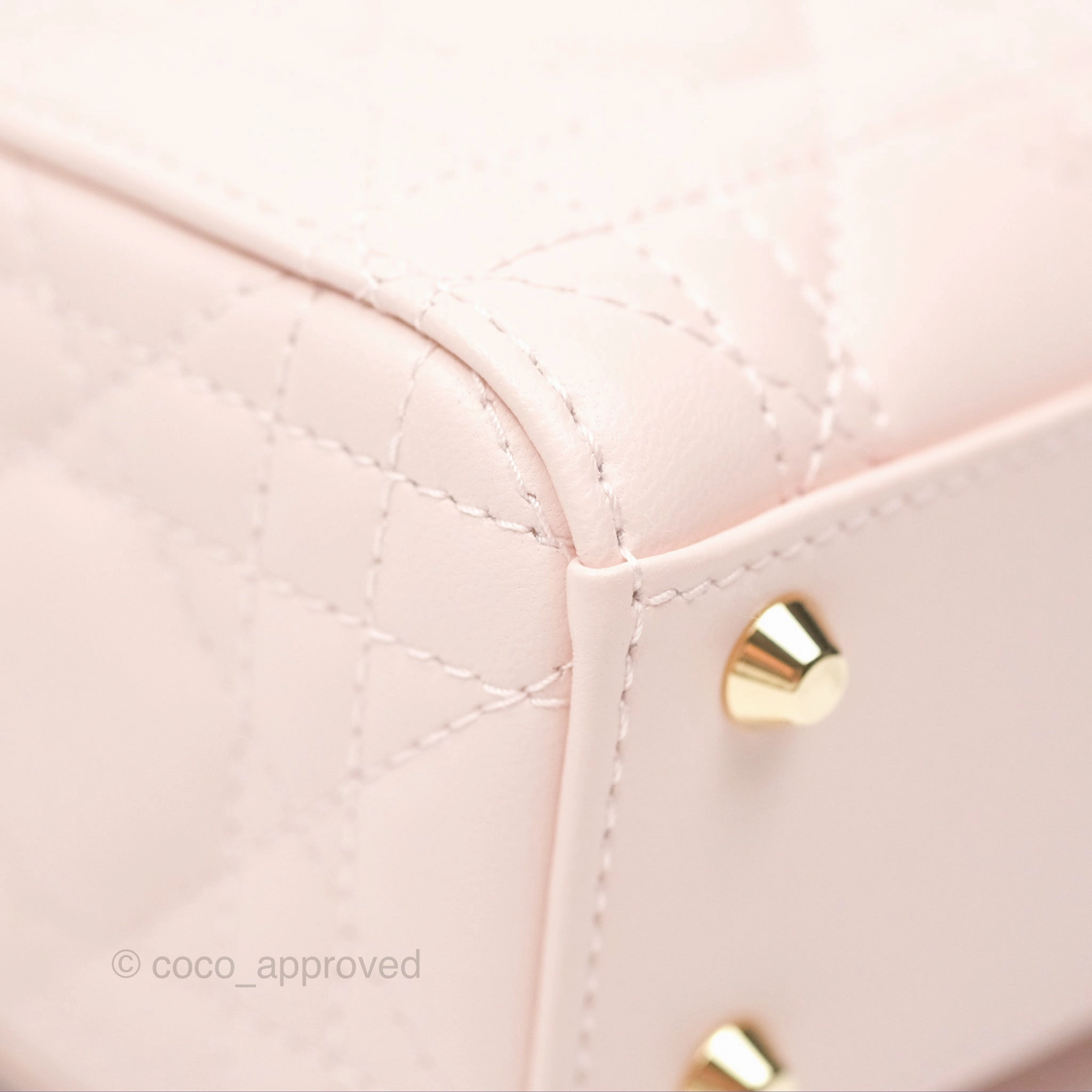Christian Dior Mini Lady Dior Pink Lambskin Gold Hardware