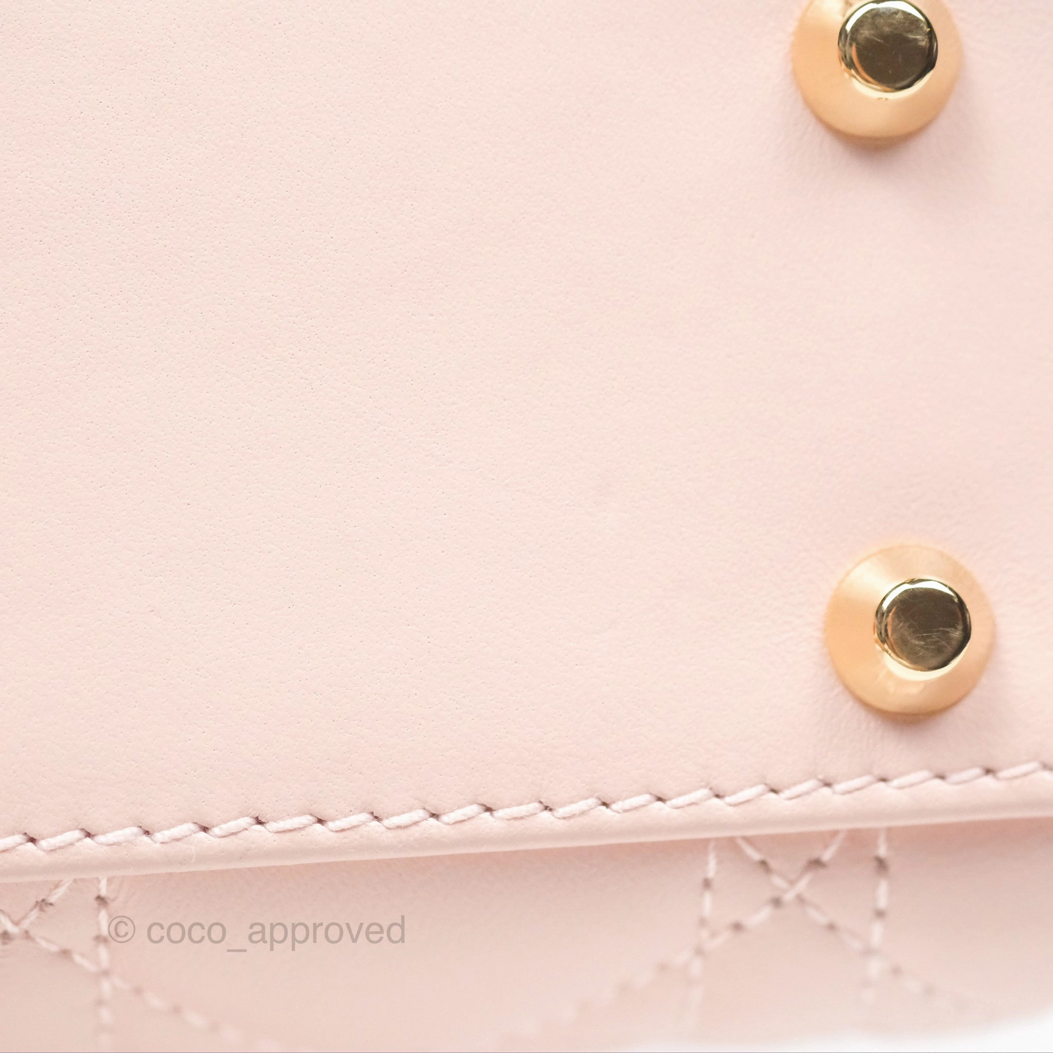 Christian Dior Mini Lady Dior Pink Lambskin Gold Hardware