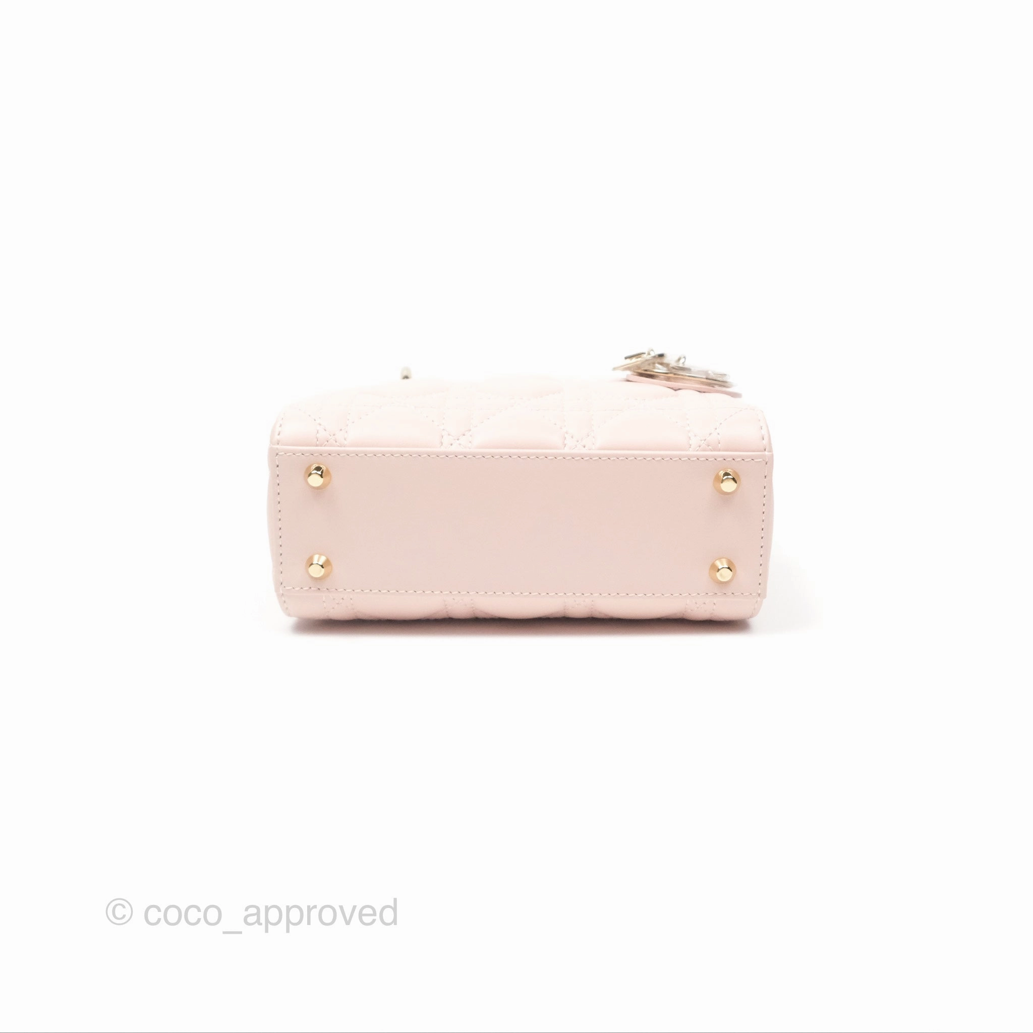 Christian Dior Mini Lady Dior Pink Lambskin Gold Hardware