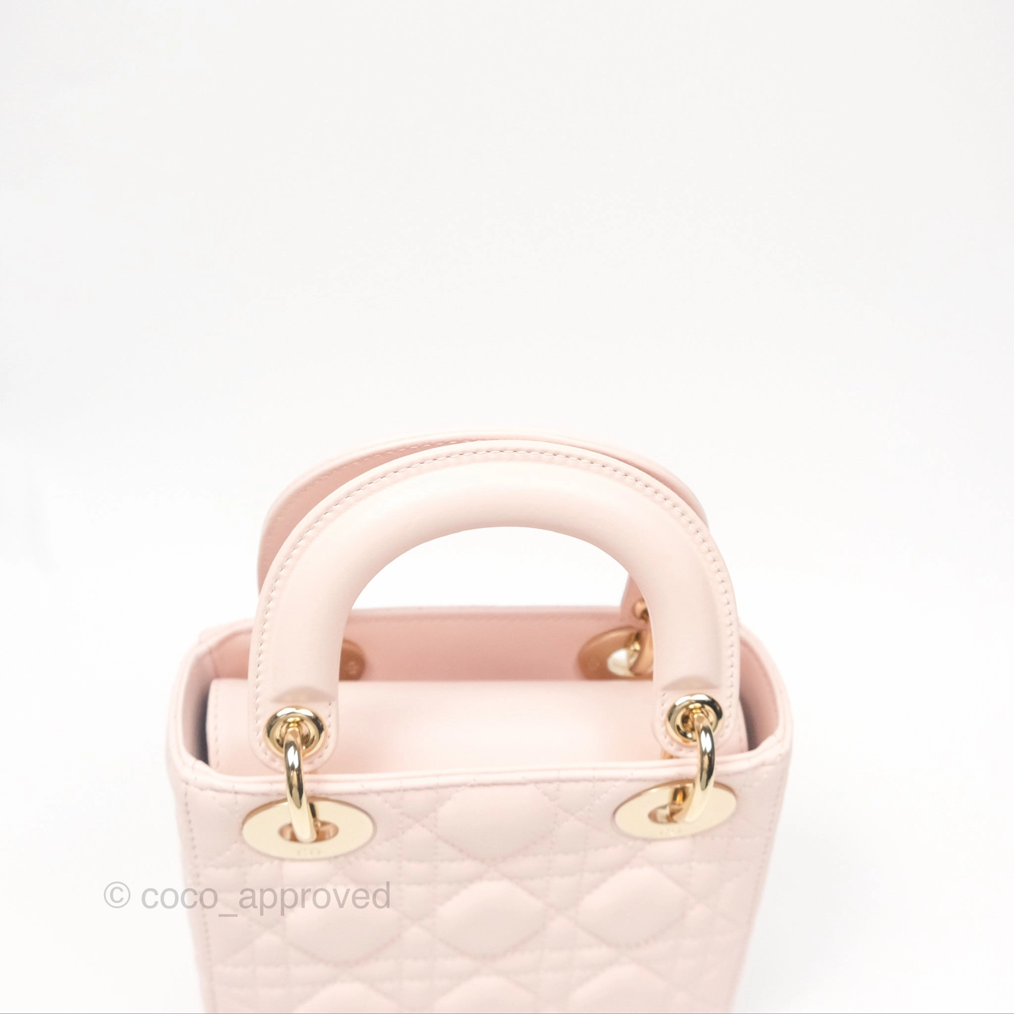 Christian Dior Mini Lady Dior Pink Lambskin Gold Hardware