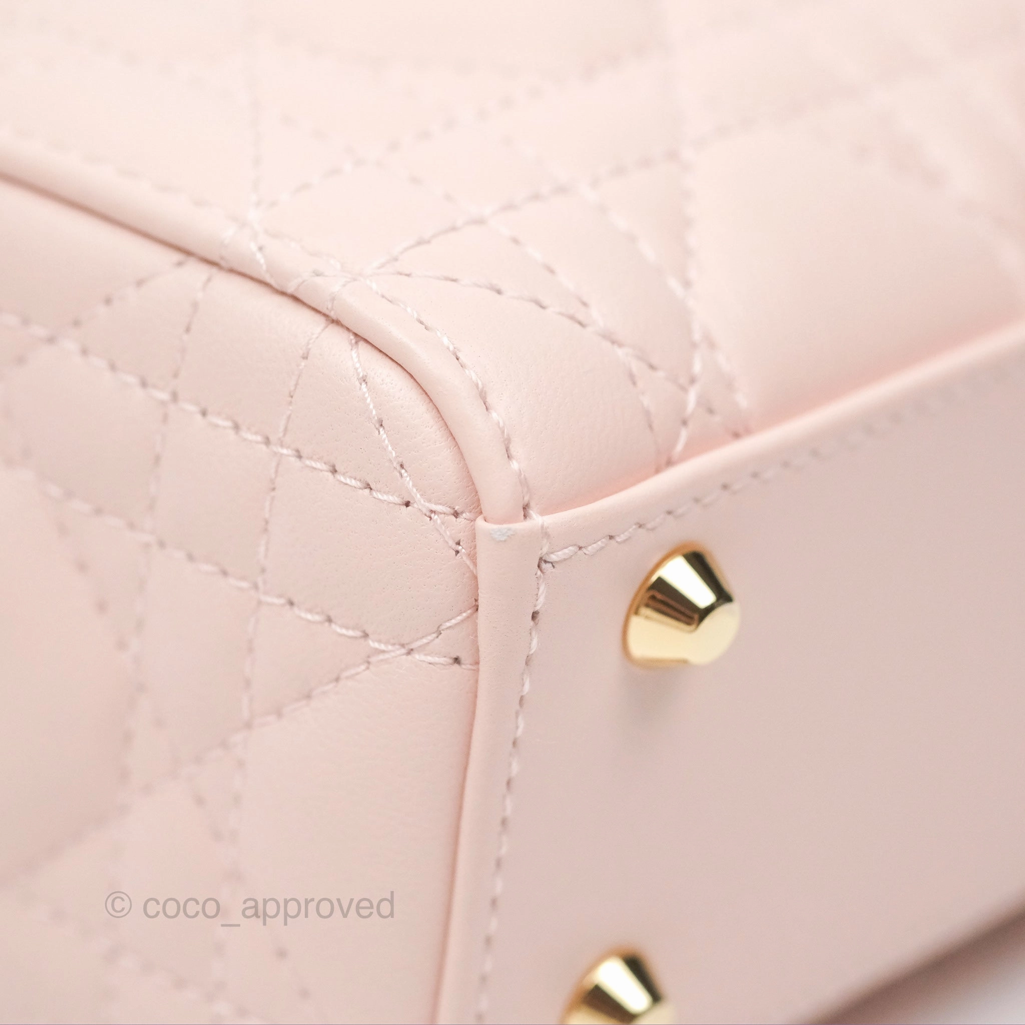 Christian Dior Mini Lady Dior Pink Lambskin Gold Hardware