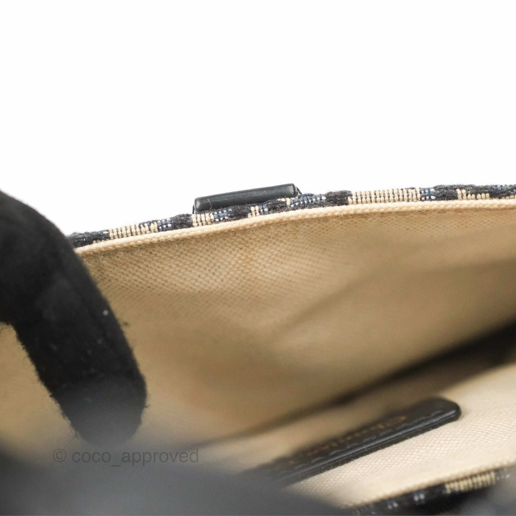 Christian Dior Mini Saddle Bag Blue Oblique Jacquard Gold Hardware