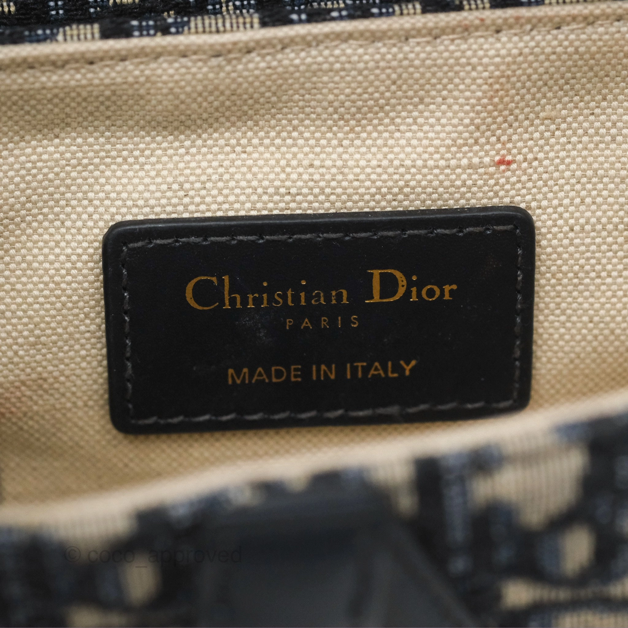 Christian Dior Mini Saddle Bag Blue Oblique Jacquard Gold Hardware