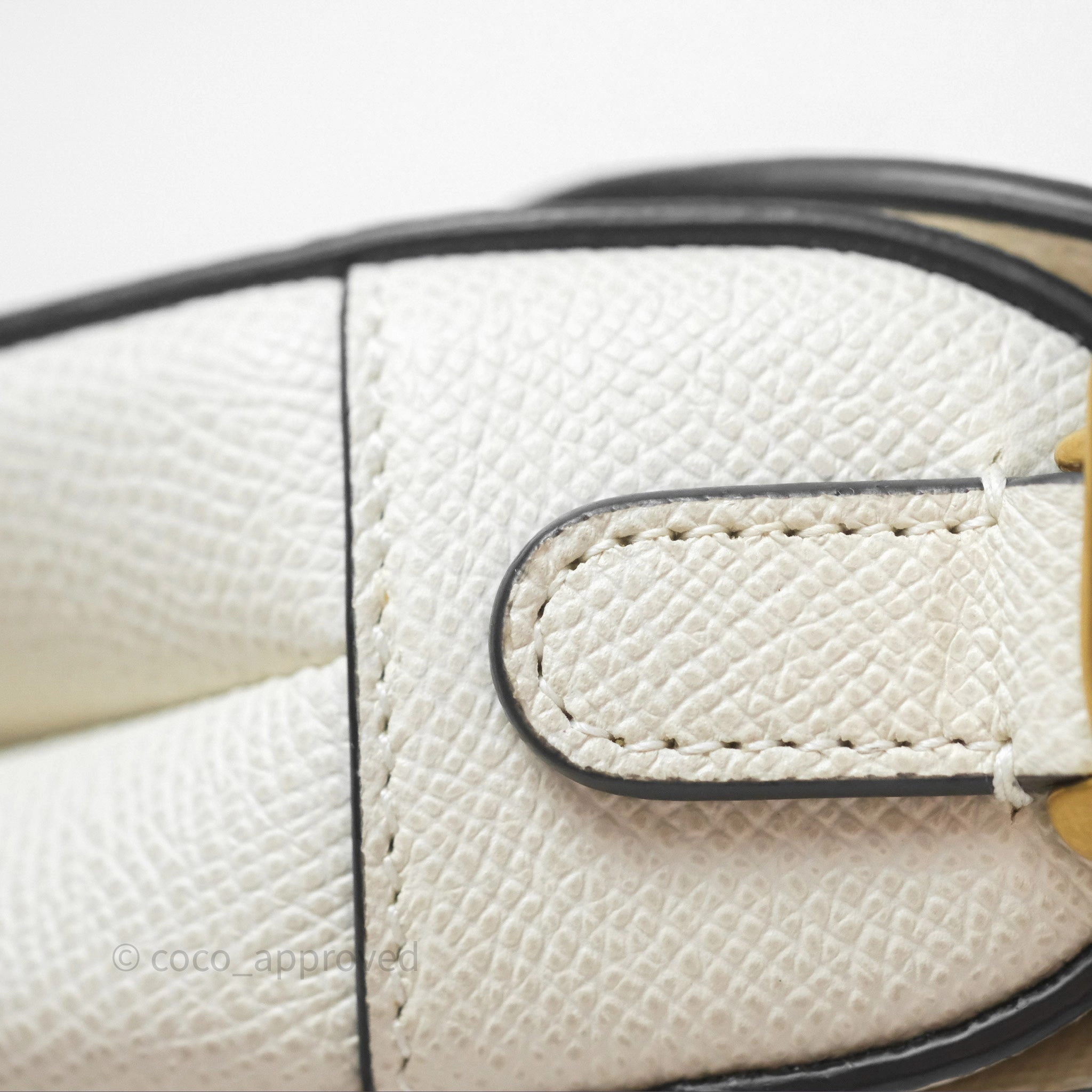 Christian Dior Mini Saddle Bag White Grained Calfskin Gold Hardware