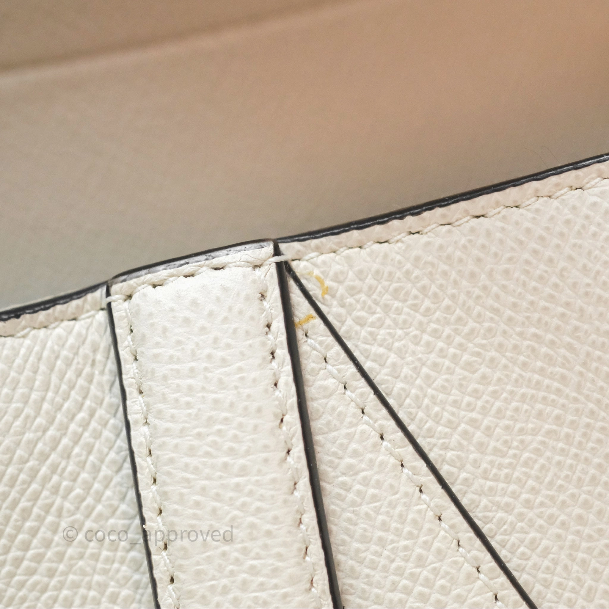 Christian Dior Mini Saddle Bag White Grained Calfskin Gold Hardware