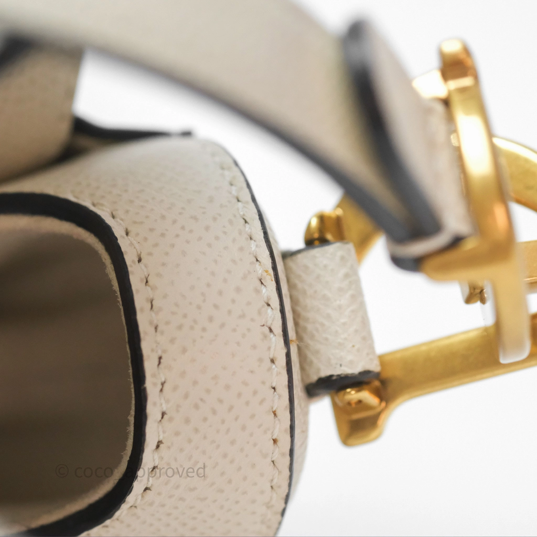 Christian Dior Mini Saddle Bag White Grained Calfskin Gold Hardware