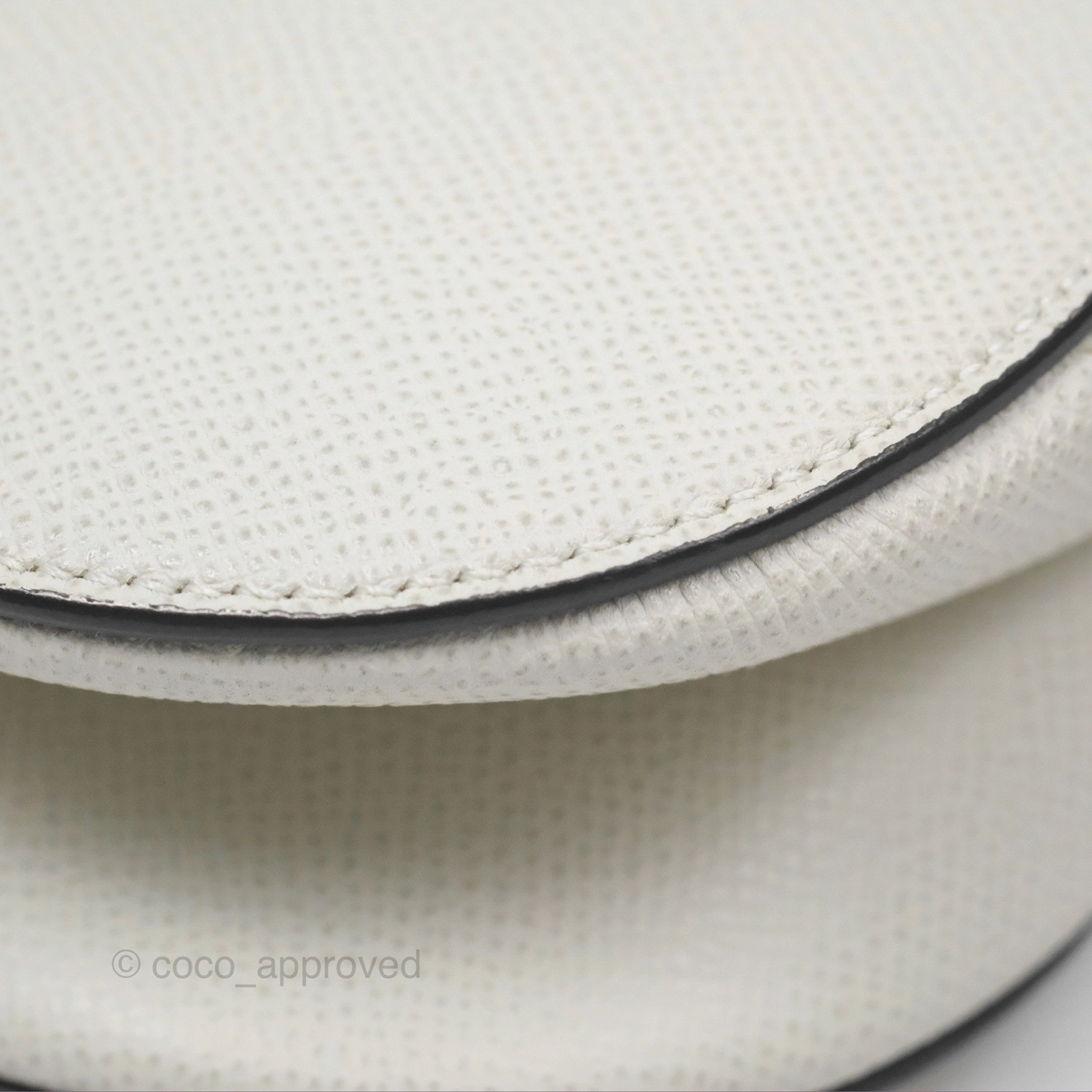 Christian Dior Mini Saddle Bag White Grained Calfskin Gold Hardware