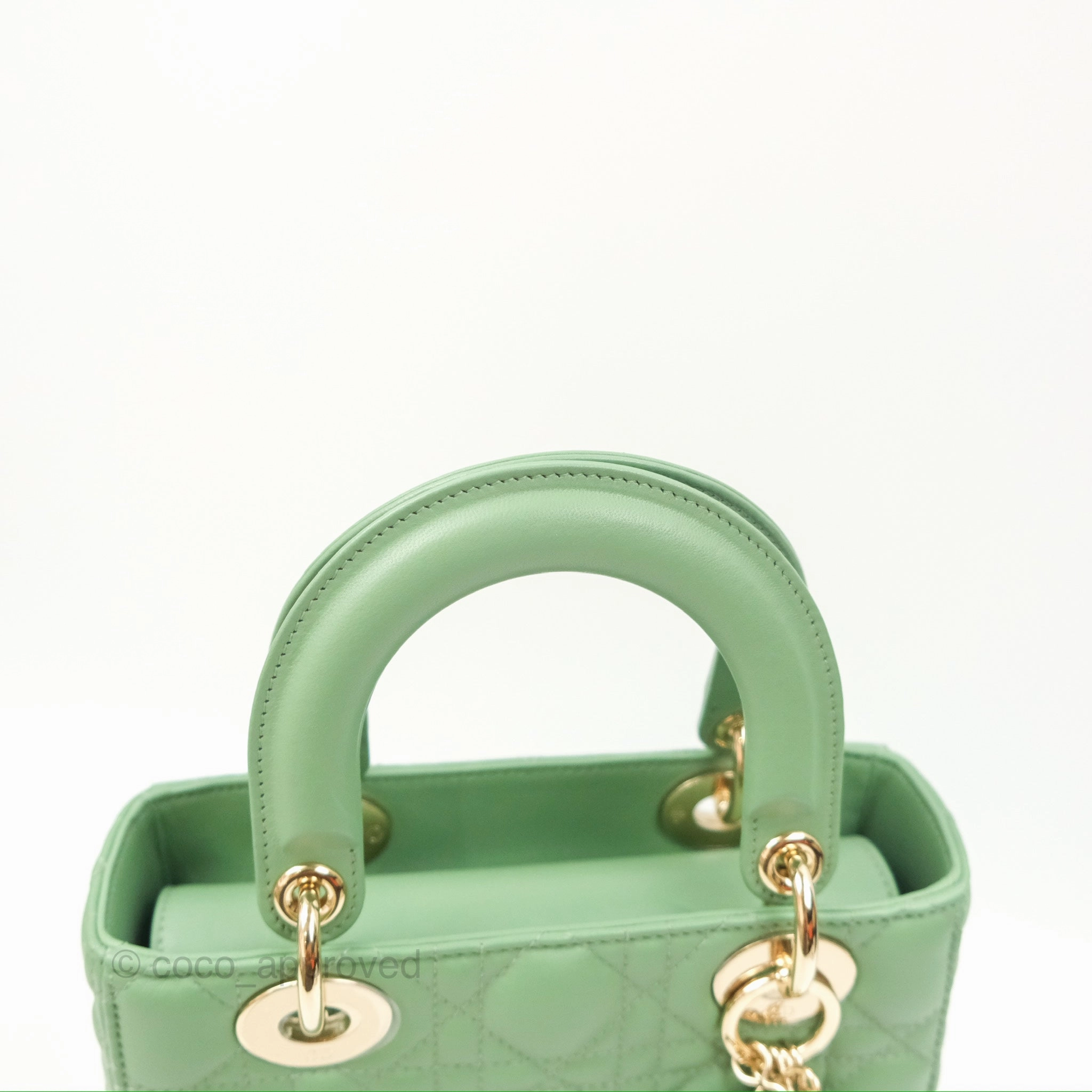Christian Dior My ABCDior Lady Dior Avocado Green Lambskin Gold Hardware