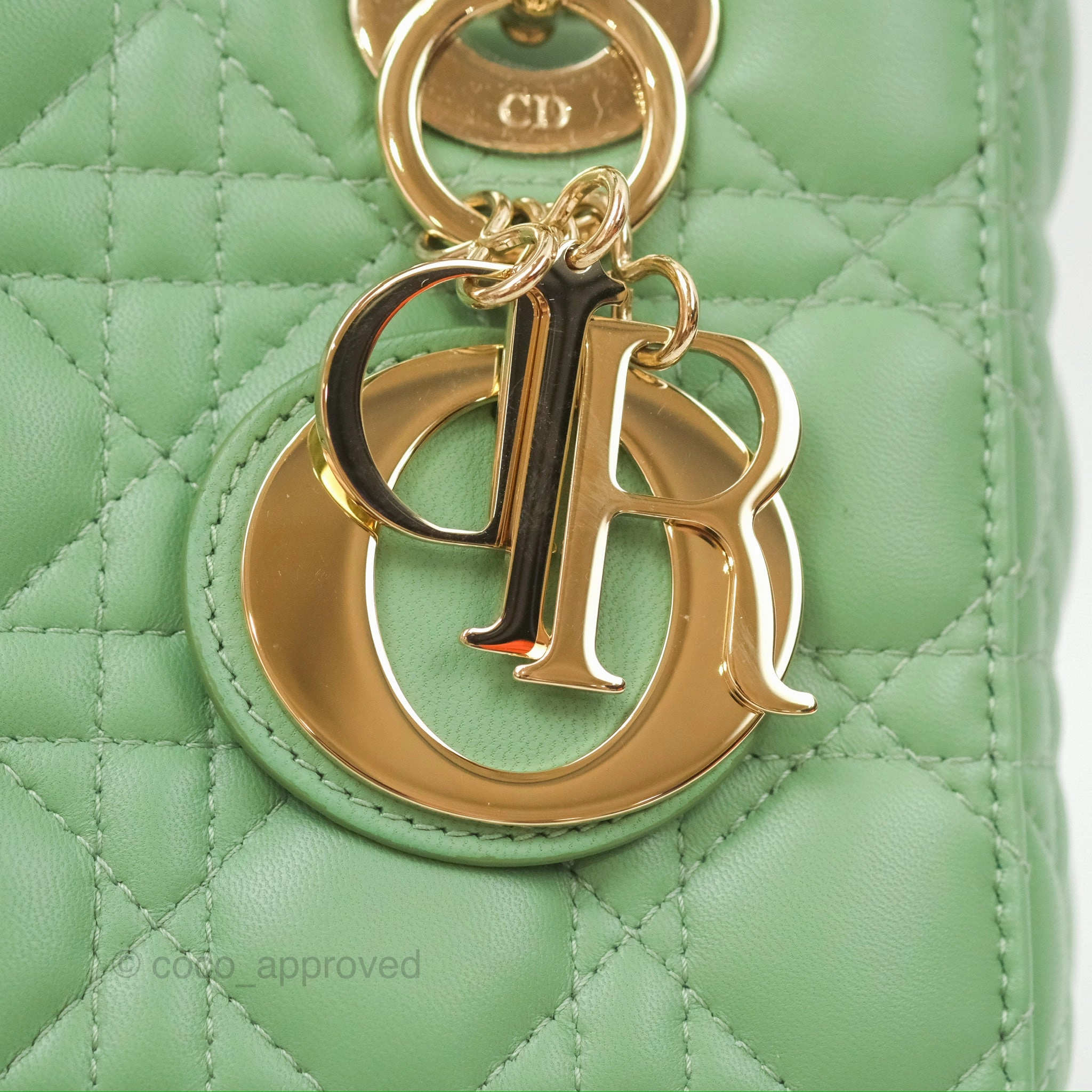 Christian Dior My ABCDior Lady Dior Avocado Green Lambskin Gold Hardware