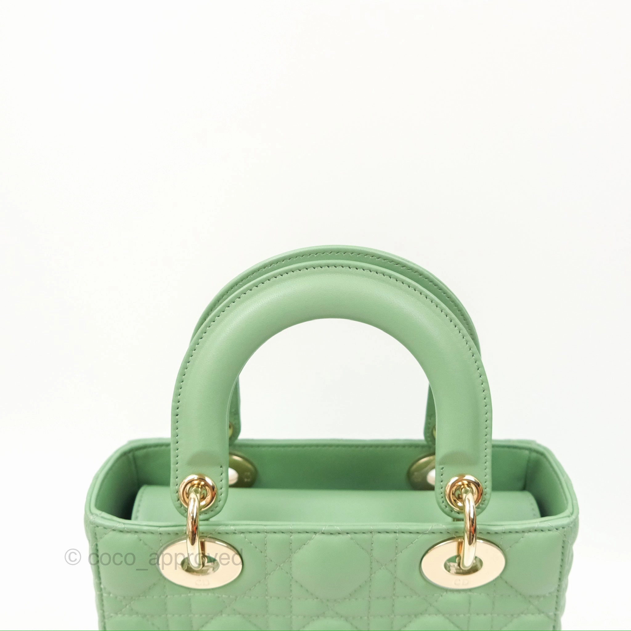 Christian Dior My ABCDior Lady Dior Avocado Green Lambskin Gold Hardware