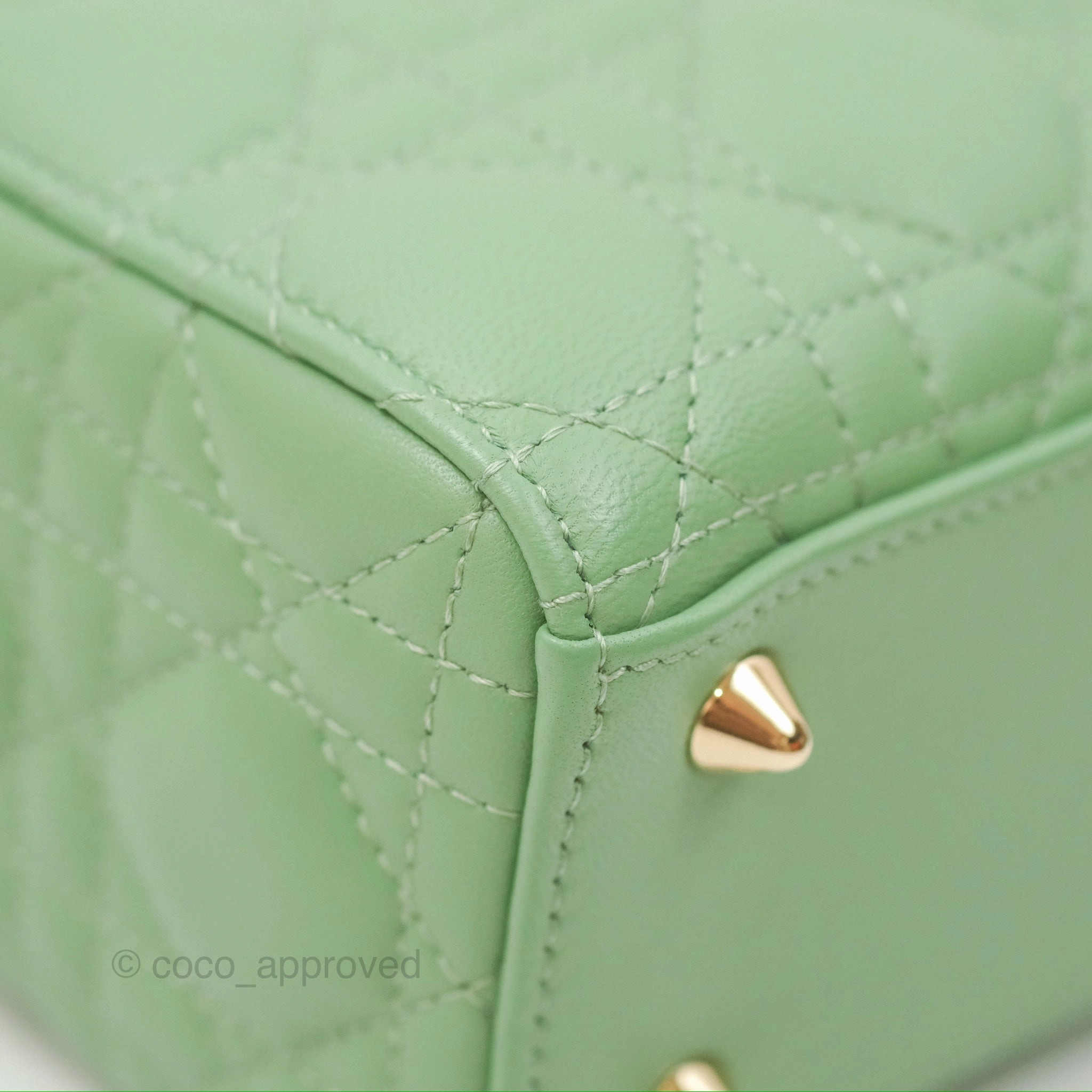 Christian Dior My ABCDior Lady Dior Avocado Green Lambskin Gold Hardware