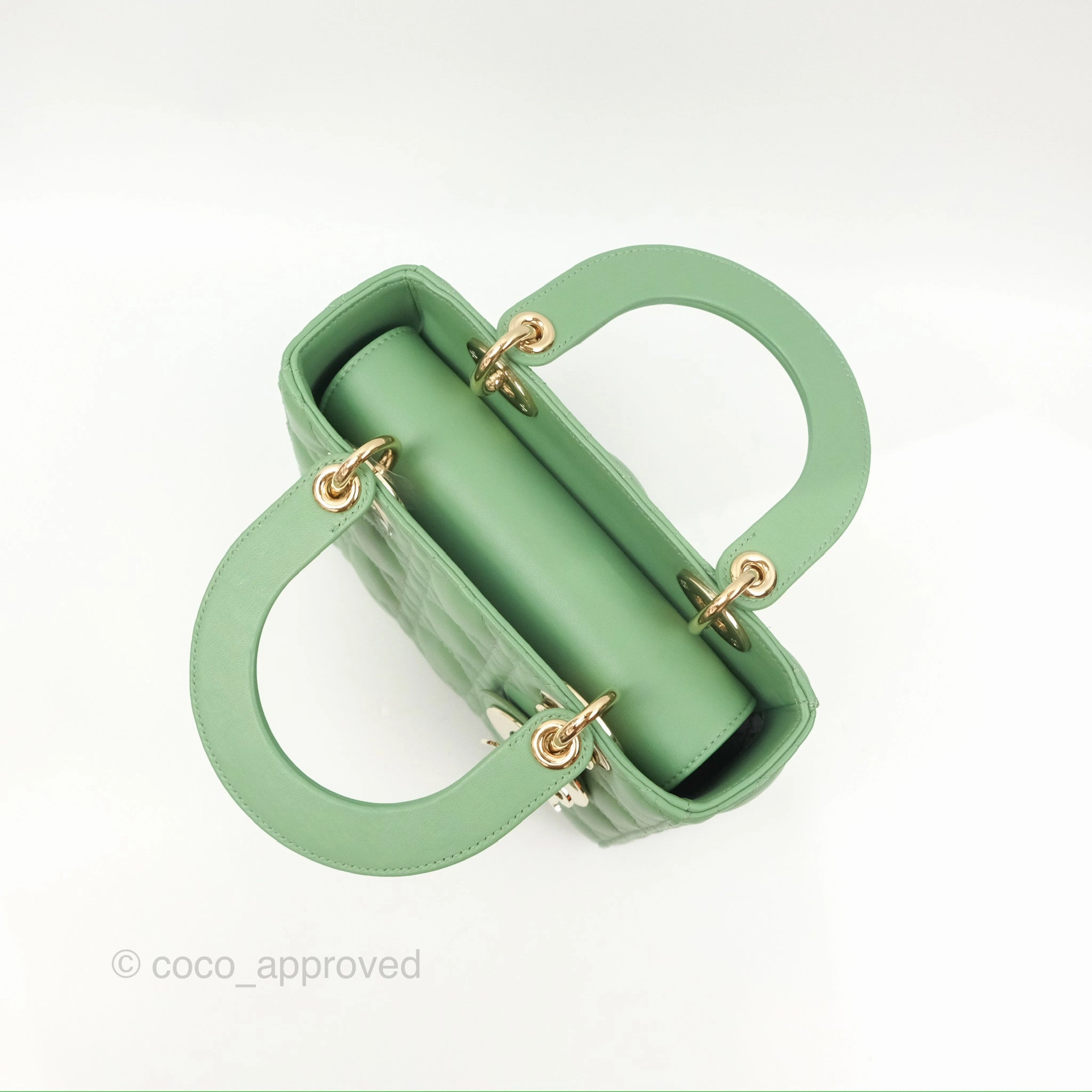 Christian Dior My ABCDior Lady Dior Avocado Green Lambskin Gold Hardware