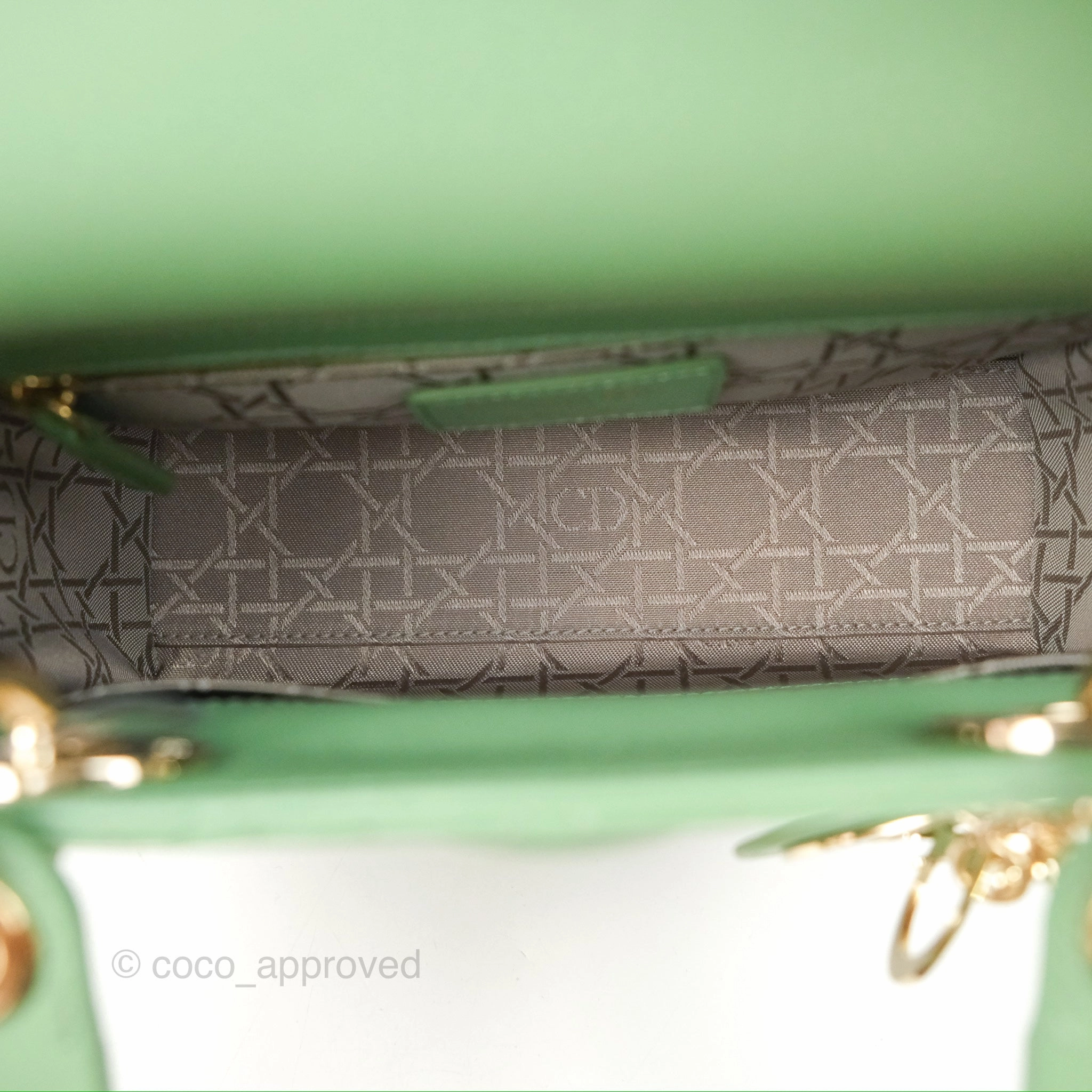 Christian Dior My ABCDior Lady Dior Avocado Green Lambskin Gold Hardware