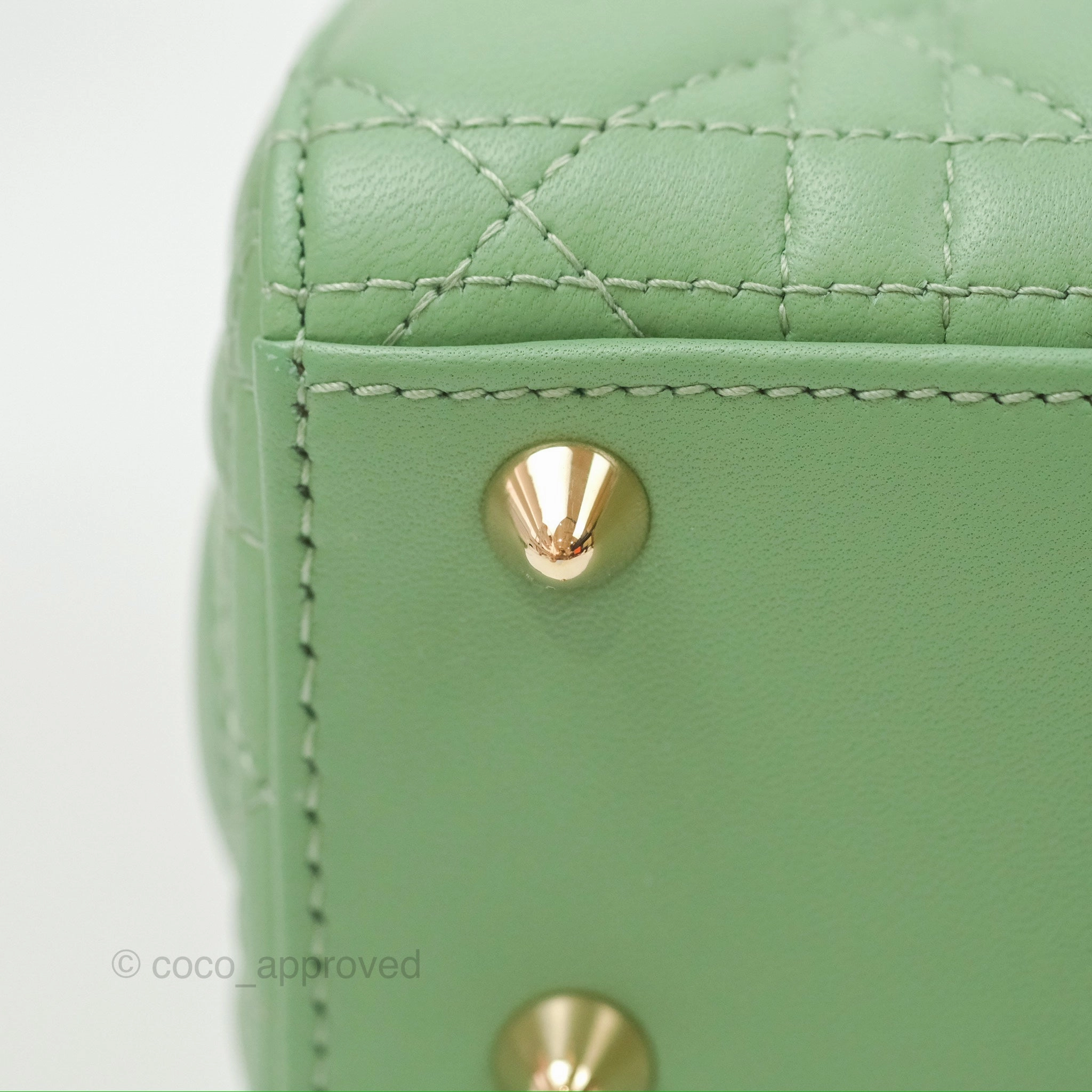 Christian Dior My ABCDior Lady Dior Avocado Green Lambskin Gold Hardware