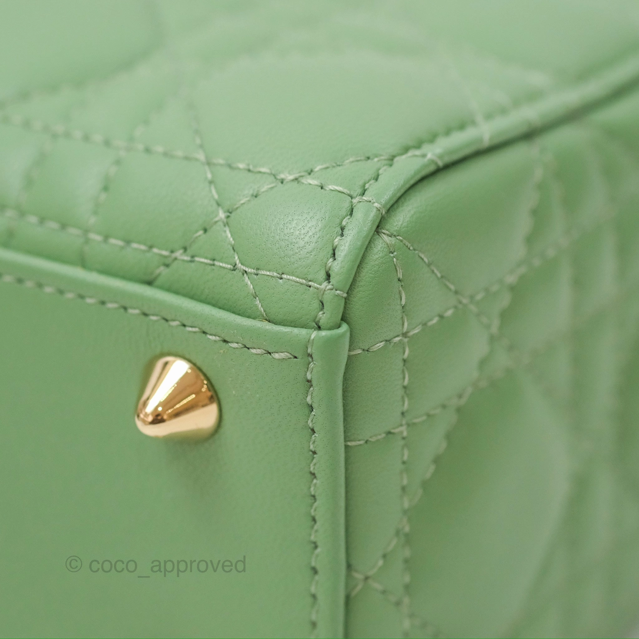 Christian Dior My ABCDior Lady Dior Avocado Green Lambskin Gold Hardware
