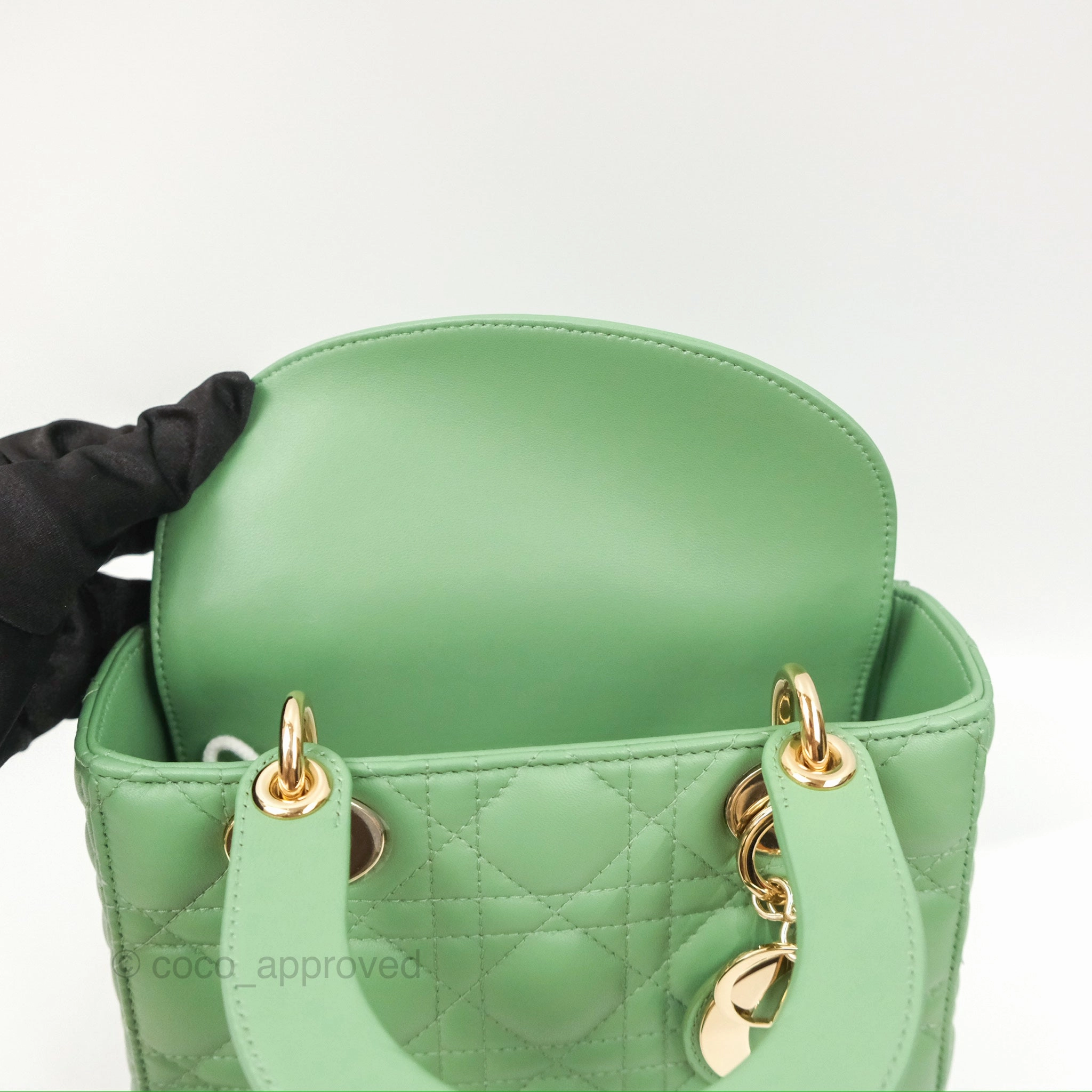 Christian Dior My ABCDior Lady Dior Avocado Green Lambskin Gold Hardware