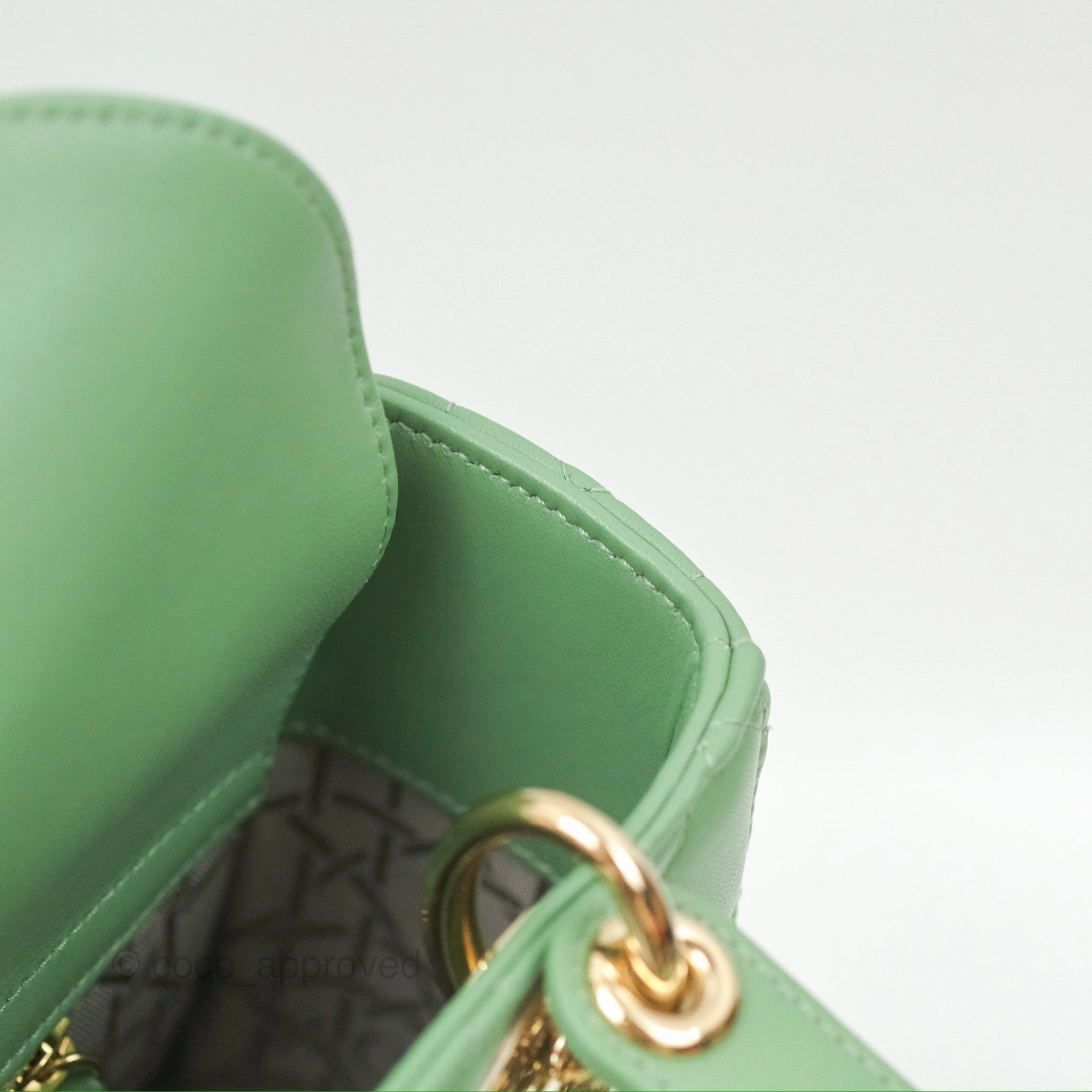Christian Dior My ABCDior Lady Dior Avocado Green Lambskin Gold Hardware