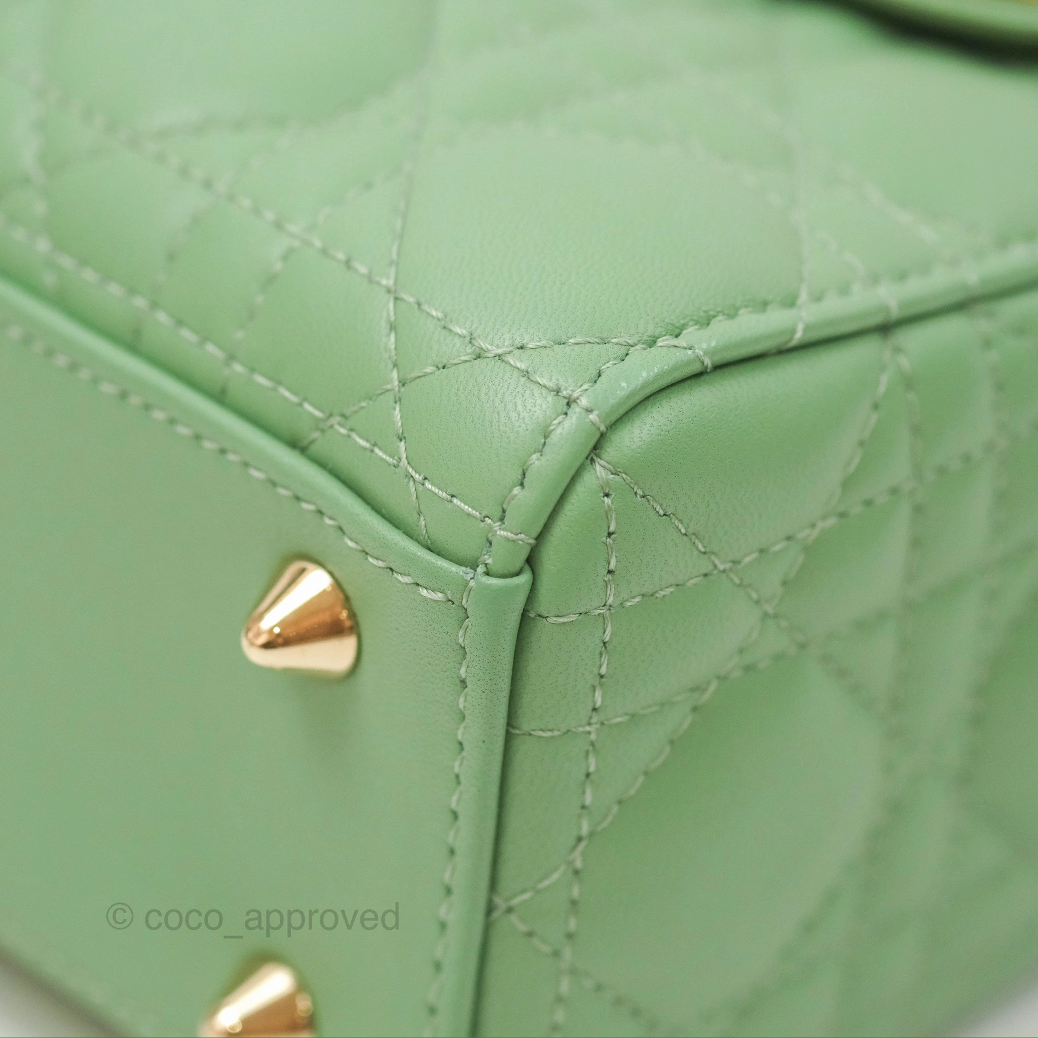Christian Dior My ABCDior Lady Dior Avocado Green Lambskin Gold Hardware