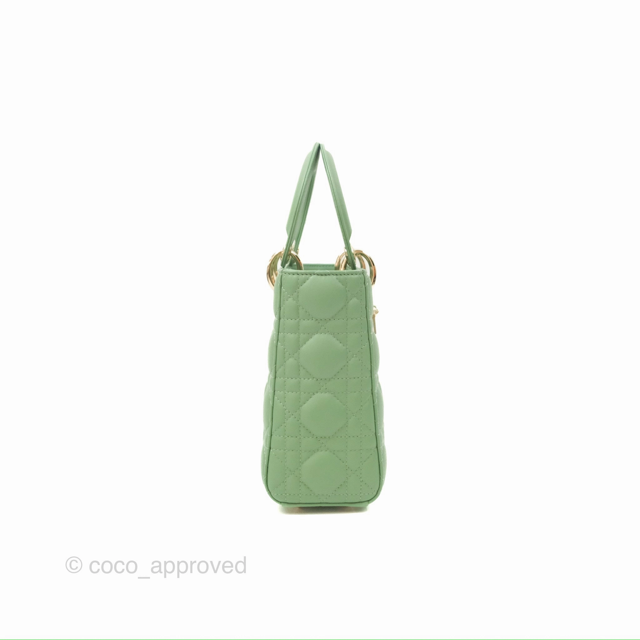 Christian Dior My ABCDior Lady Dior Avocado Green Lambskin Gold Hardware