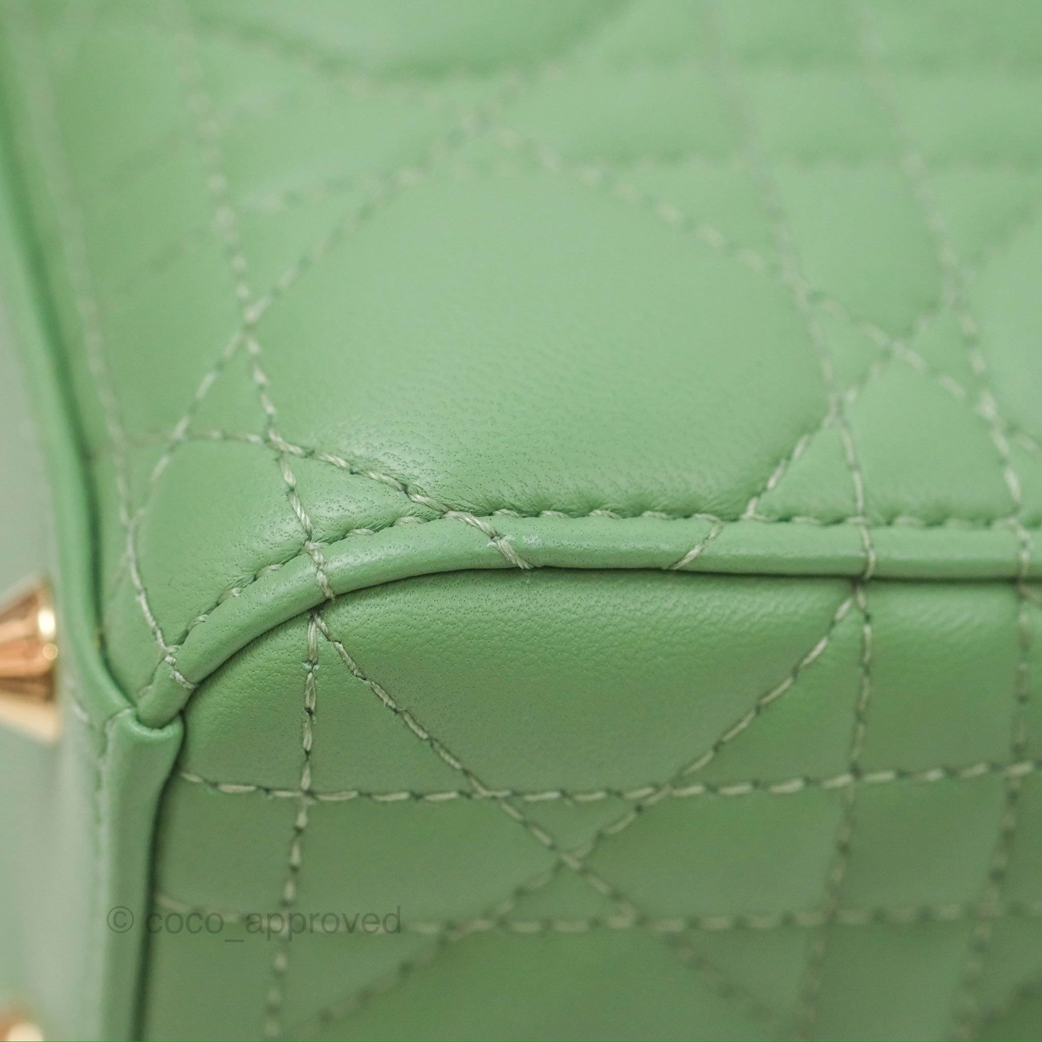 Christian Dior My ABCDior Lady Dior Avocado Green Lambskin Gold Hardware