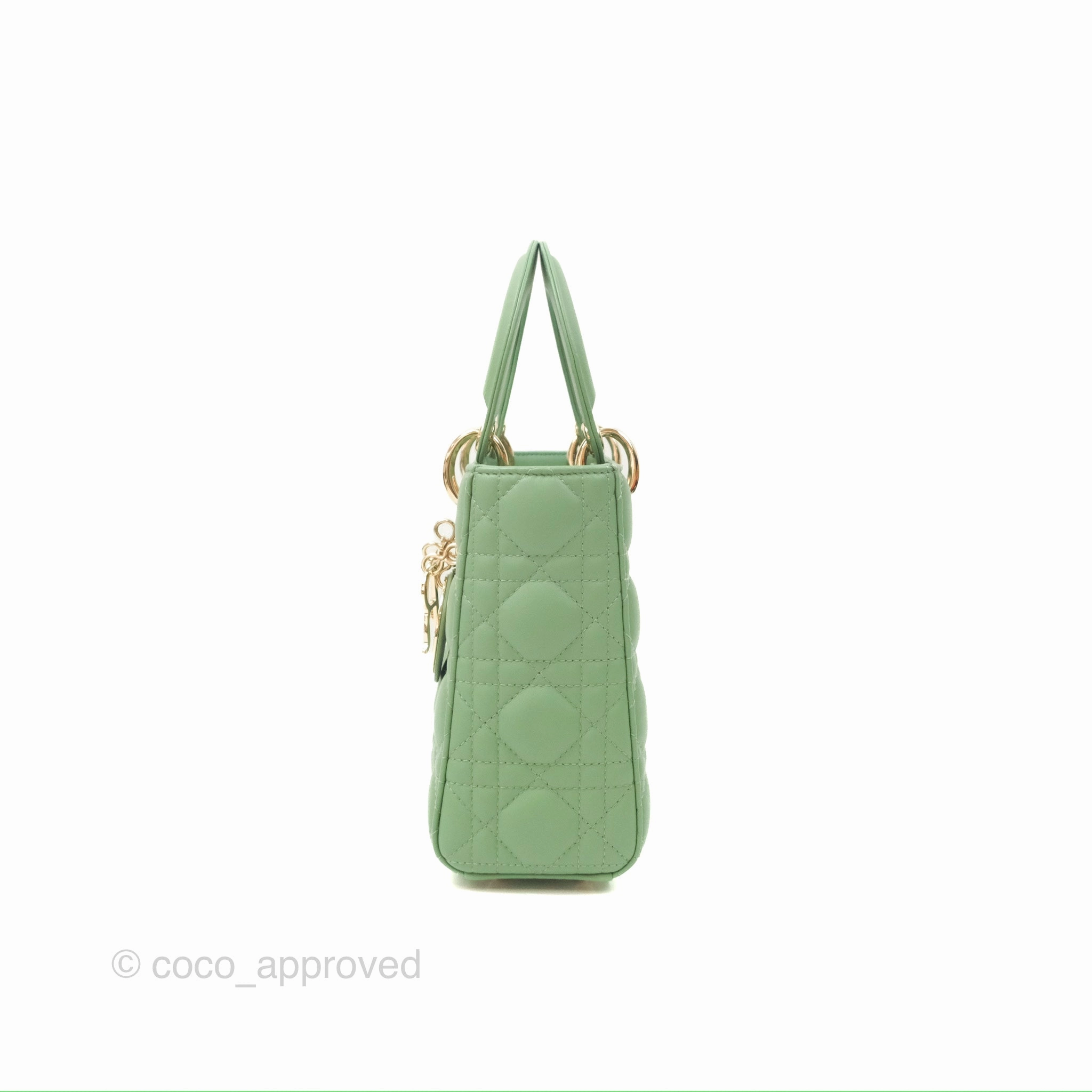 Christian Dior My ABCDior Lady Dior Avocado Green Lambskin Gold Hardware