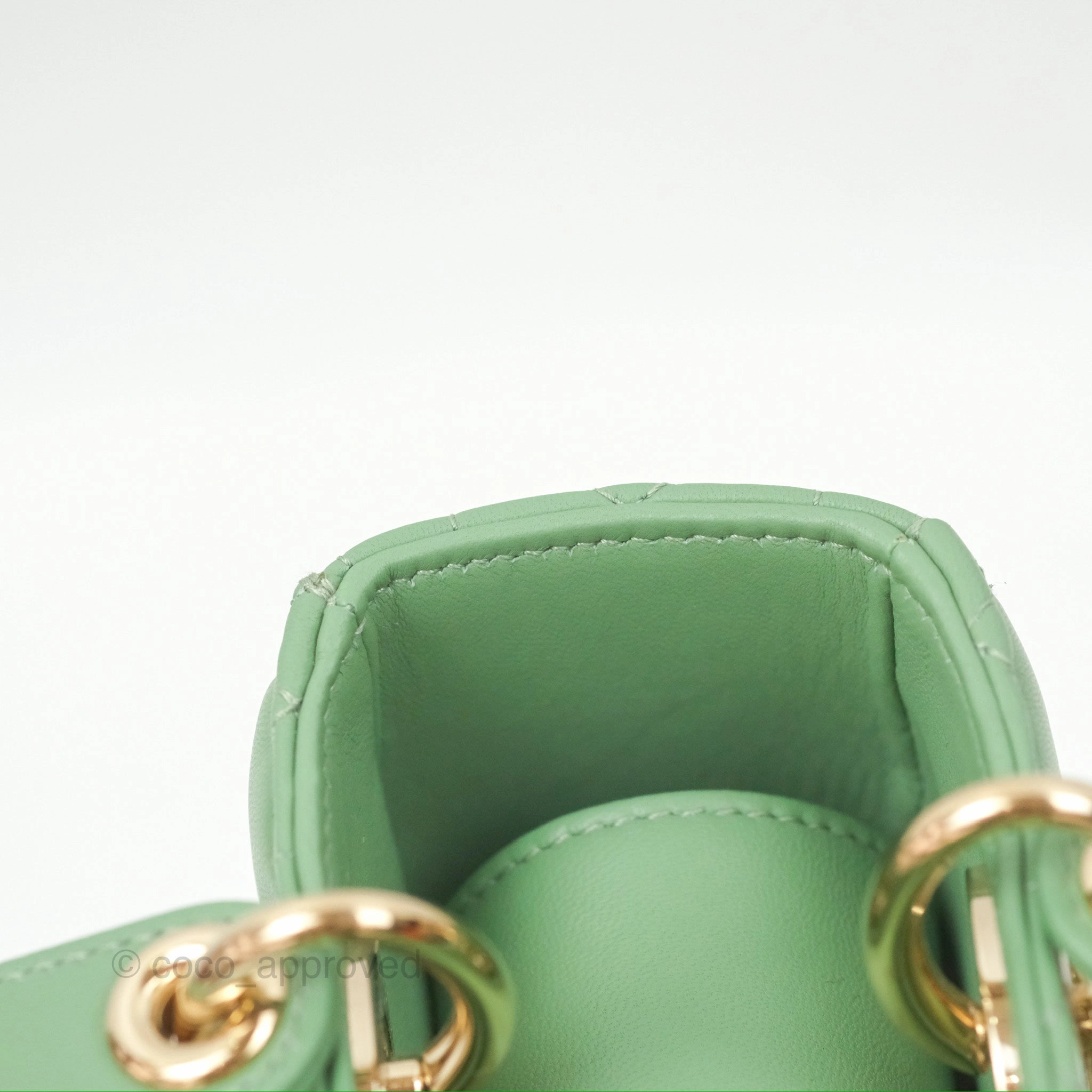 Christian Dior My ABCDior Lady Dior Avocado Green Lambskin Gold Hardware