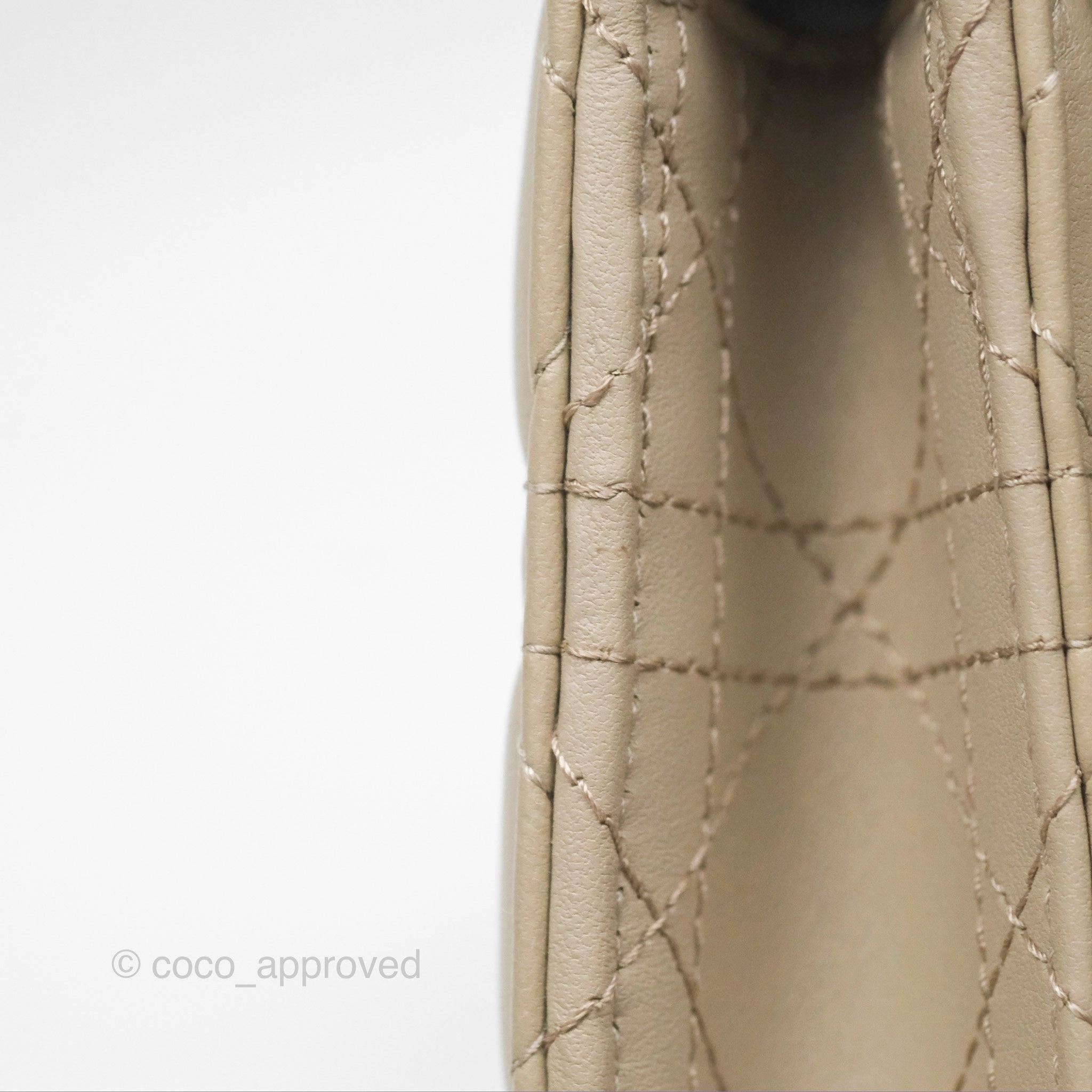Christian Dior My Dior Daily Chain Pouch Sand-Colored Cannage Lambskin Gold Hardware