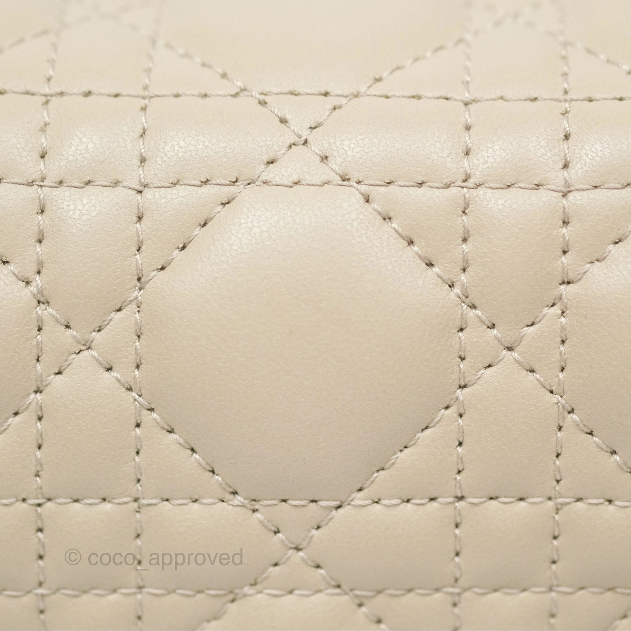 Christian Dior My Dior Daily Chain Pouch Sand-Colored Cannage Lambskin Gold Hardware