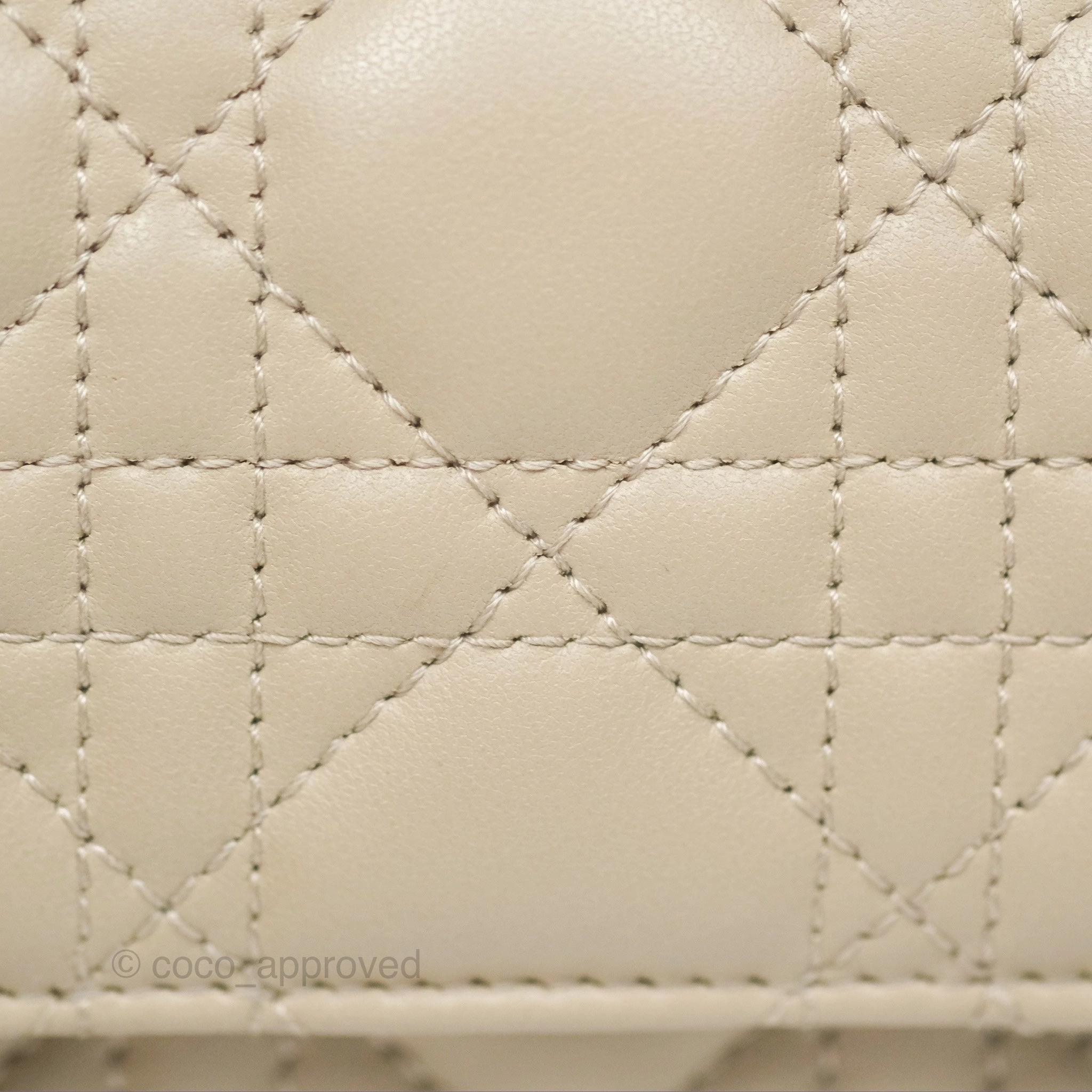 Christian Dior My Dior Daily Chain Pouch Sand-Colored Cannage Lambskin Gold Hardware
