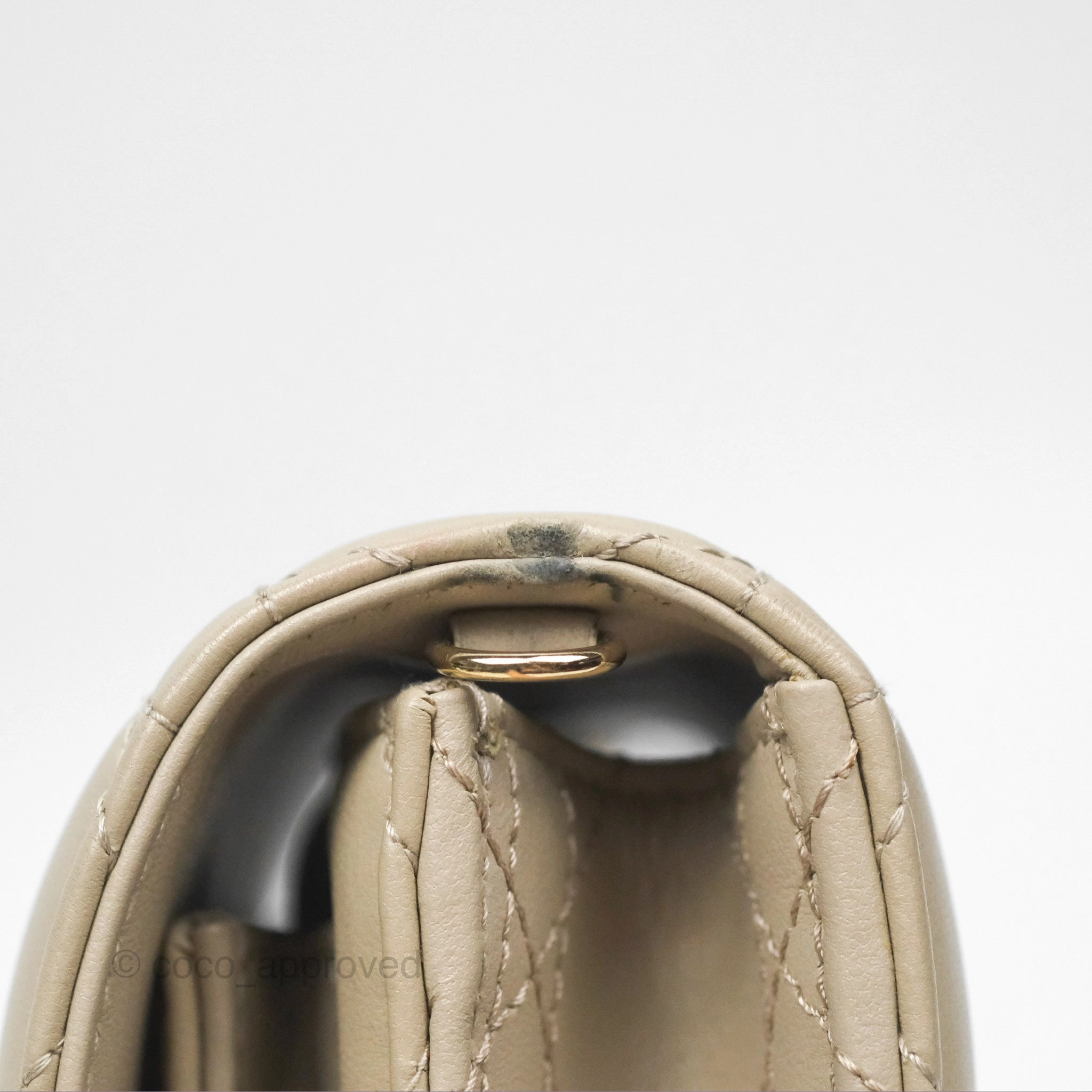 Christian Dior My Dior Daily Chain Pouch Sand-Colored Cannage Lambskin Gold Hardware