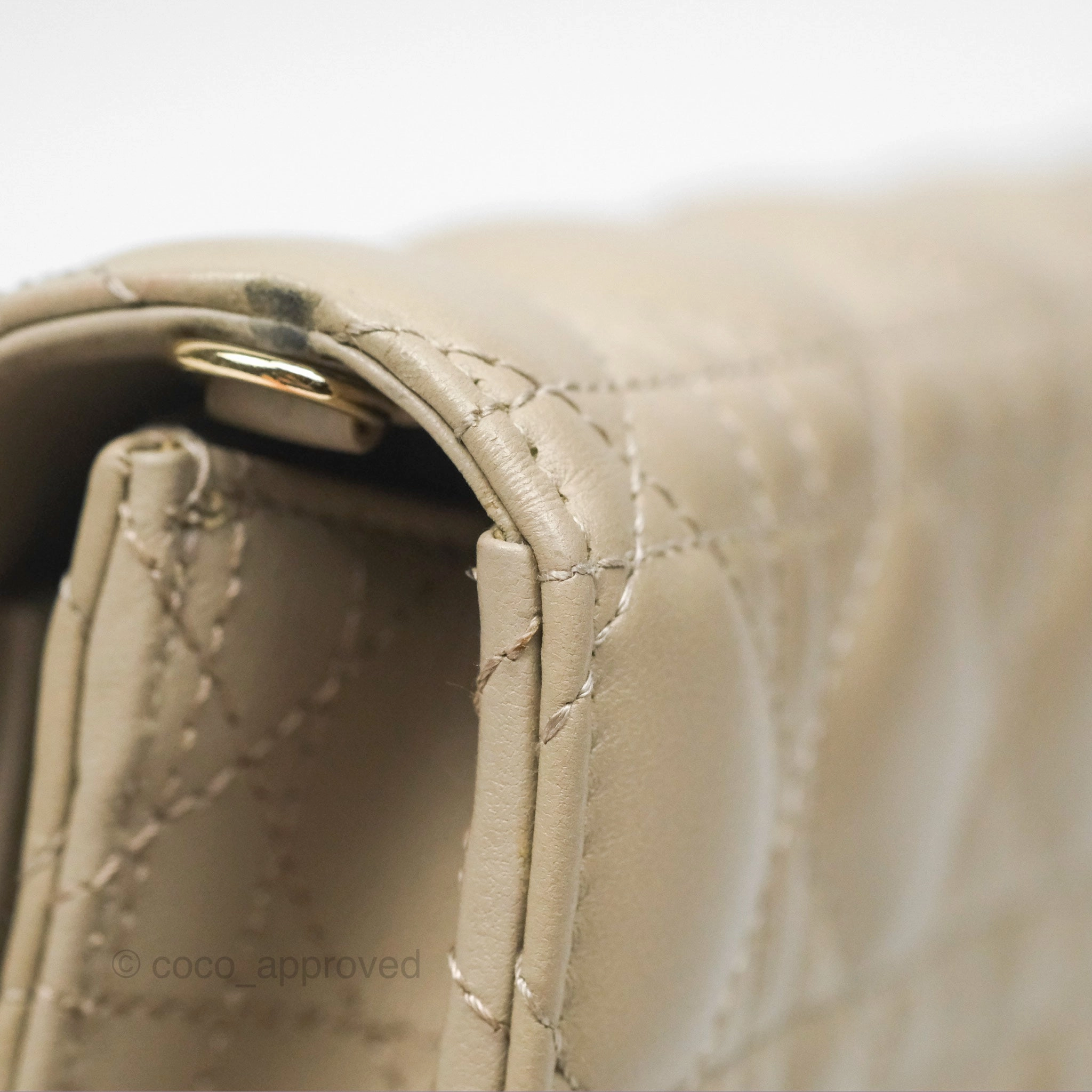Christian Dior My Dior Daily Chain Pouch Sand-Colored Cannage Lambskin Gold Hardware