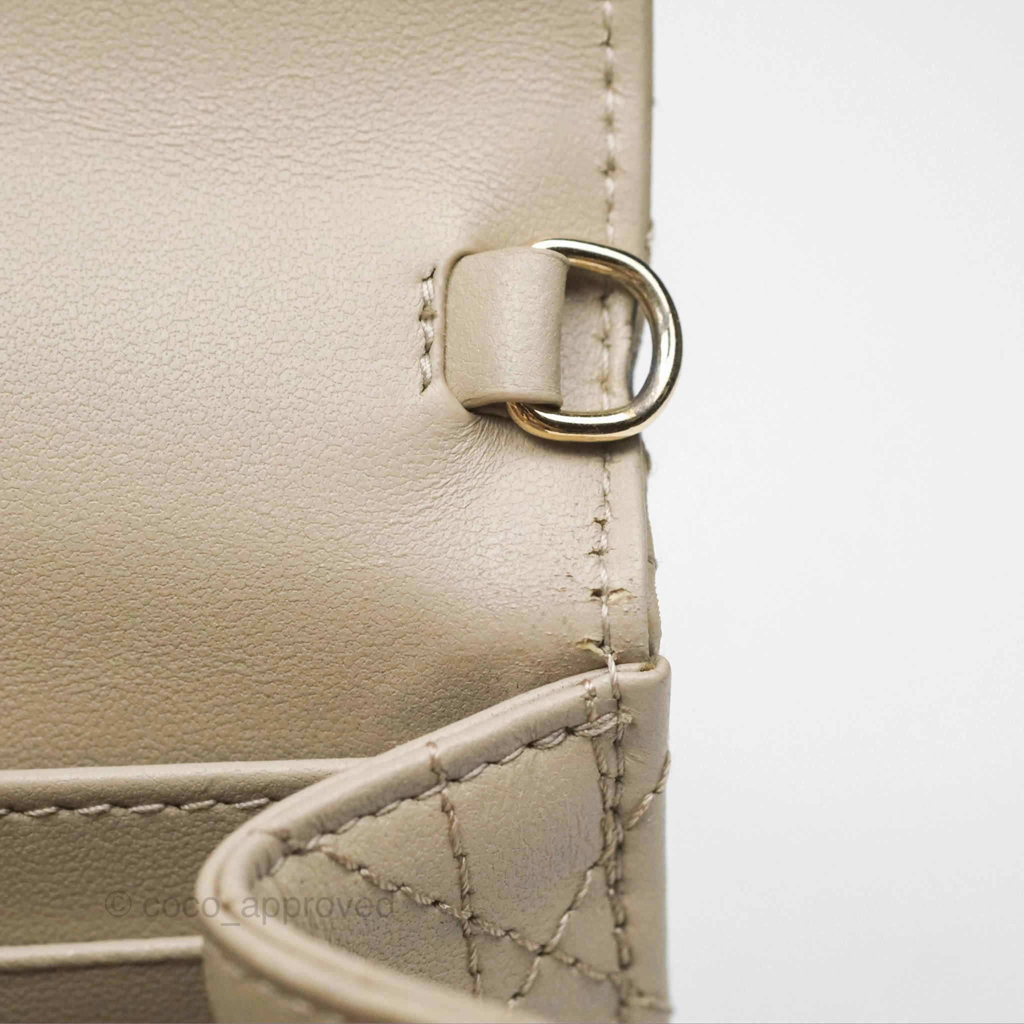 Christian Dior My Dior Daily Chain Pouch Sand-Colored Cannage Lambskin Gold Hardware